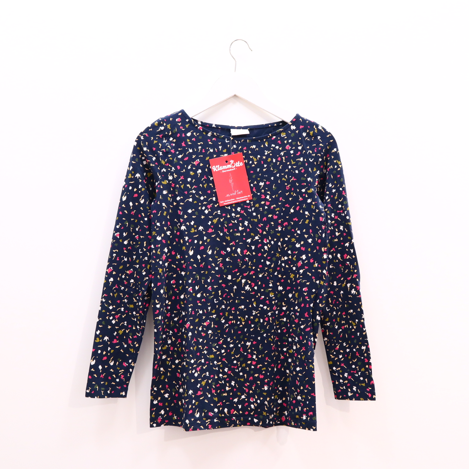 Shirt mamalicious S/36 blau/bunt Alloverprint langarm