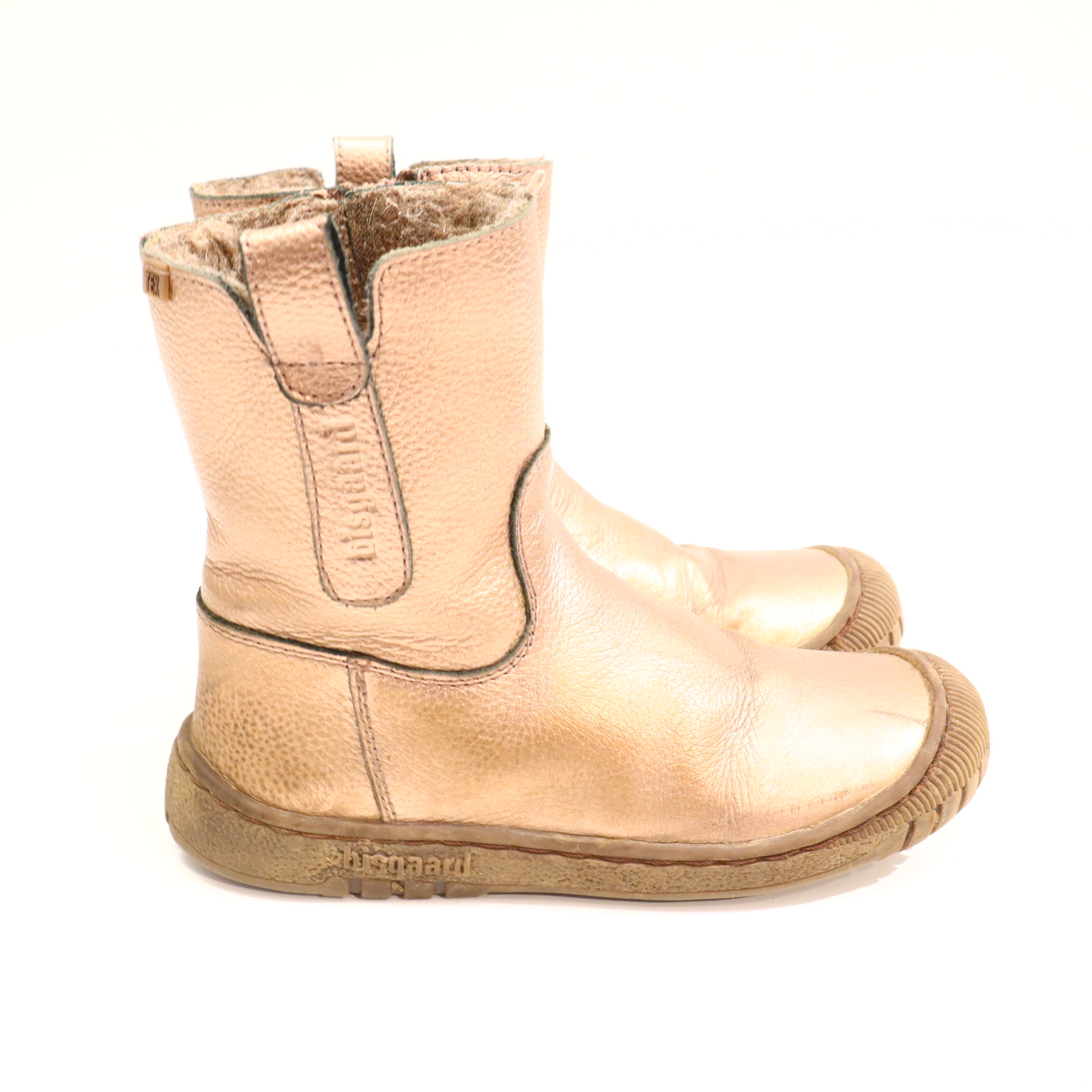 Halbschuhe bisgaard Boots/Stieffelette 33 bronze Leder/TEX Schurwolle Herbst/Winter leichte gleichmäßige Ablaufspuren gefüttert