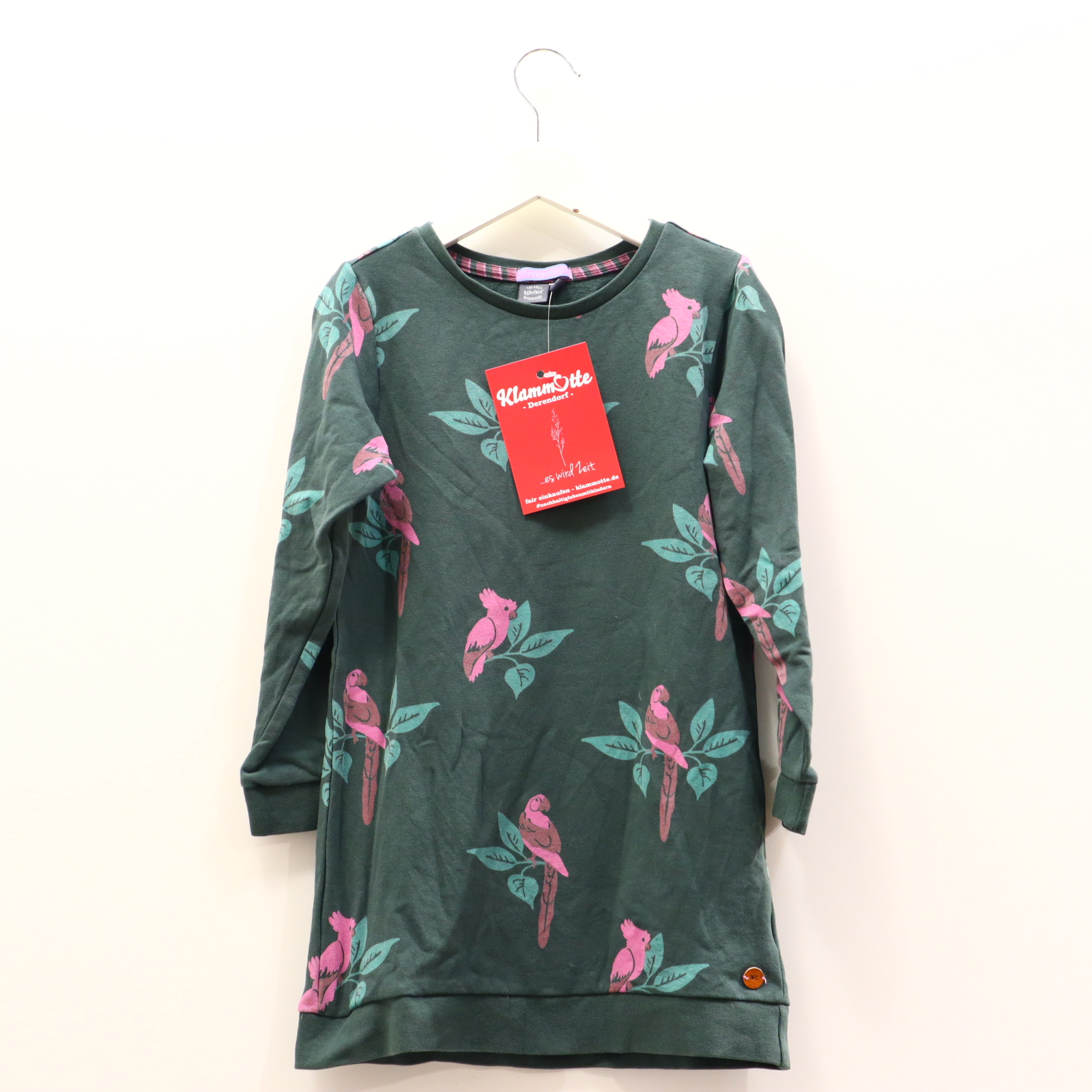Kleider & Röcke bfc Sweatkleid 116 grün Alloverprint Bio-Baumwolle/Elastan