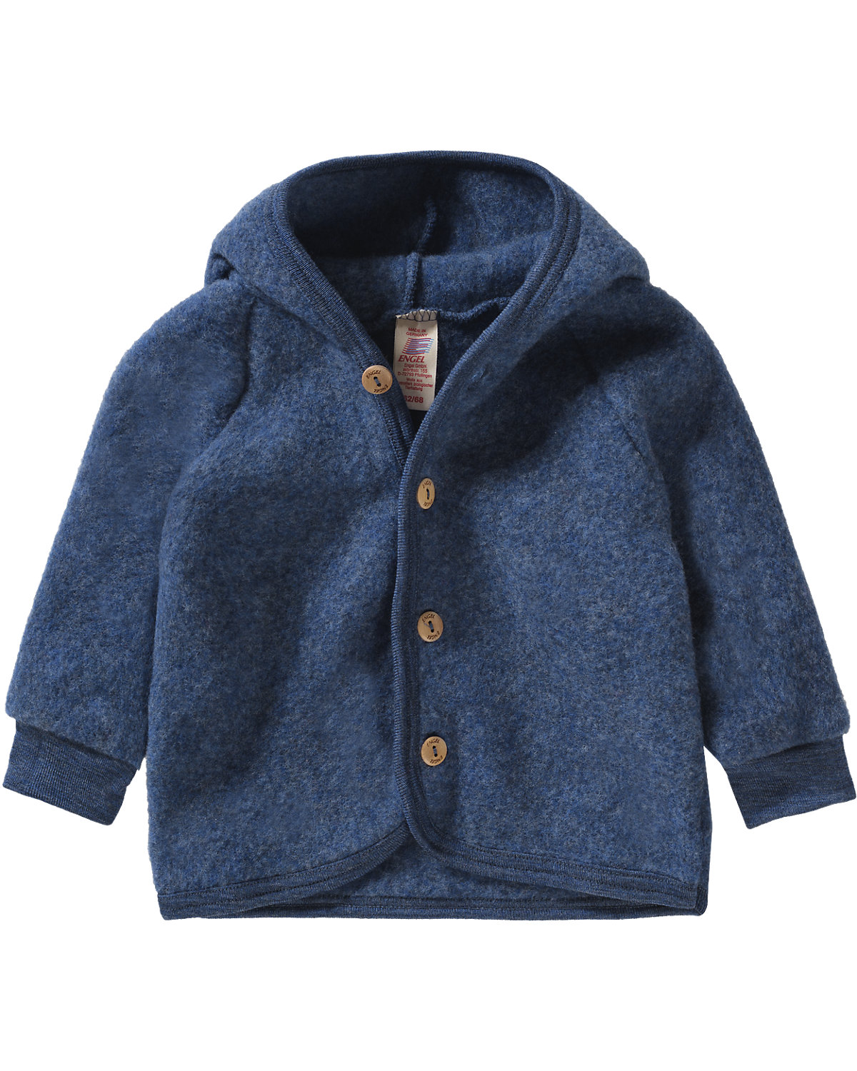 ENGEL Kapuzenjacke 100% Schurwolle (kbT)/Wollfleece