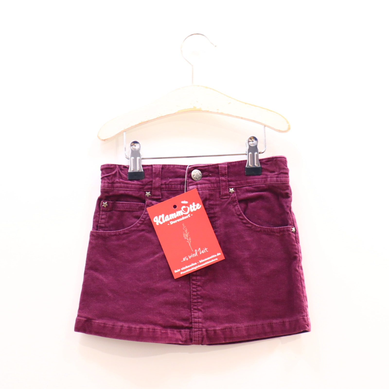 Kleider & Röcke TCM Cordrock 98/104 bordeaux Baumwolle/Elastan Knopf/verstellb. Bund/Reißverschluß