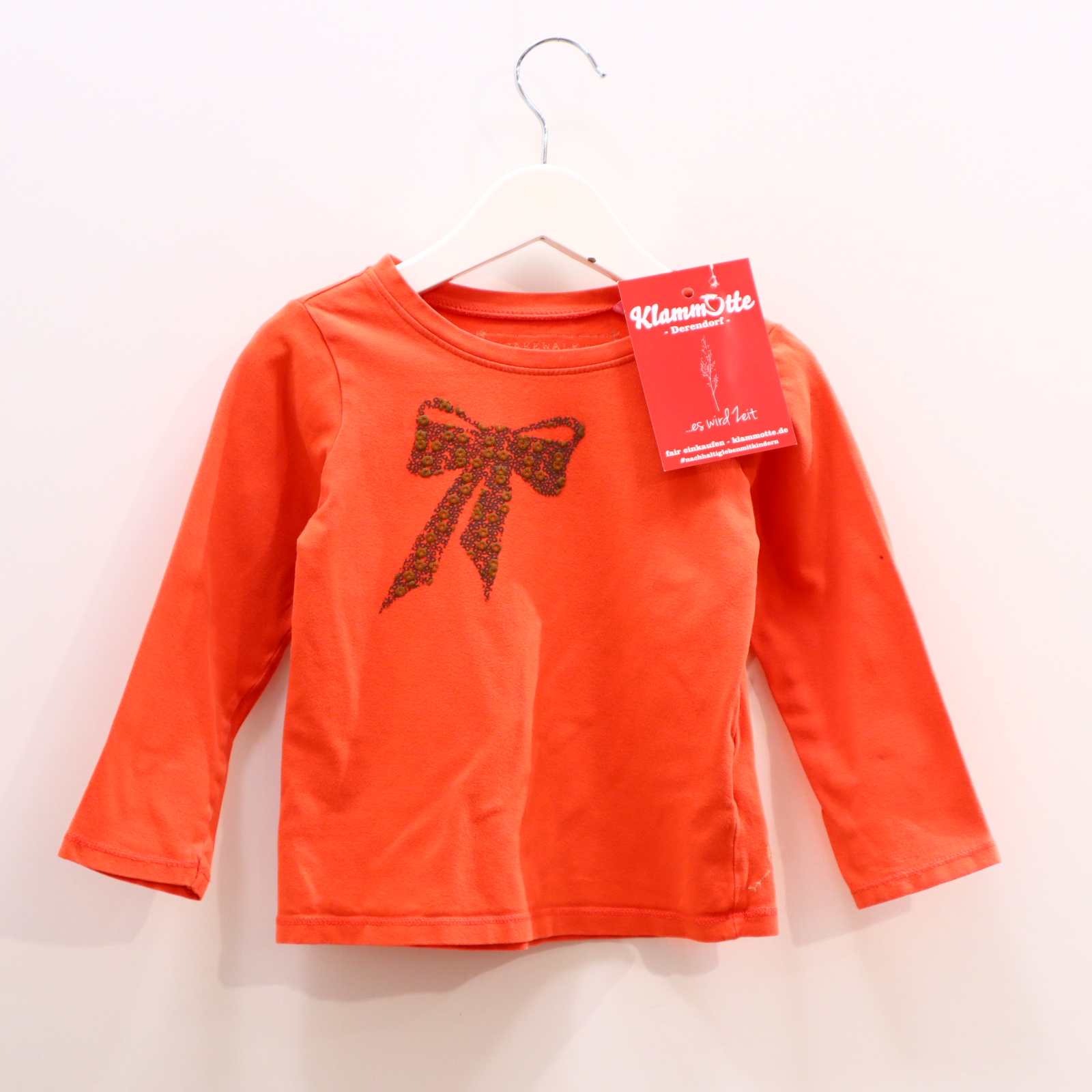 Oberteil cake walk 98 orange Print langarm Shirt Baumwolle/Elasthan