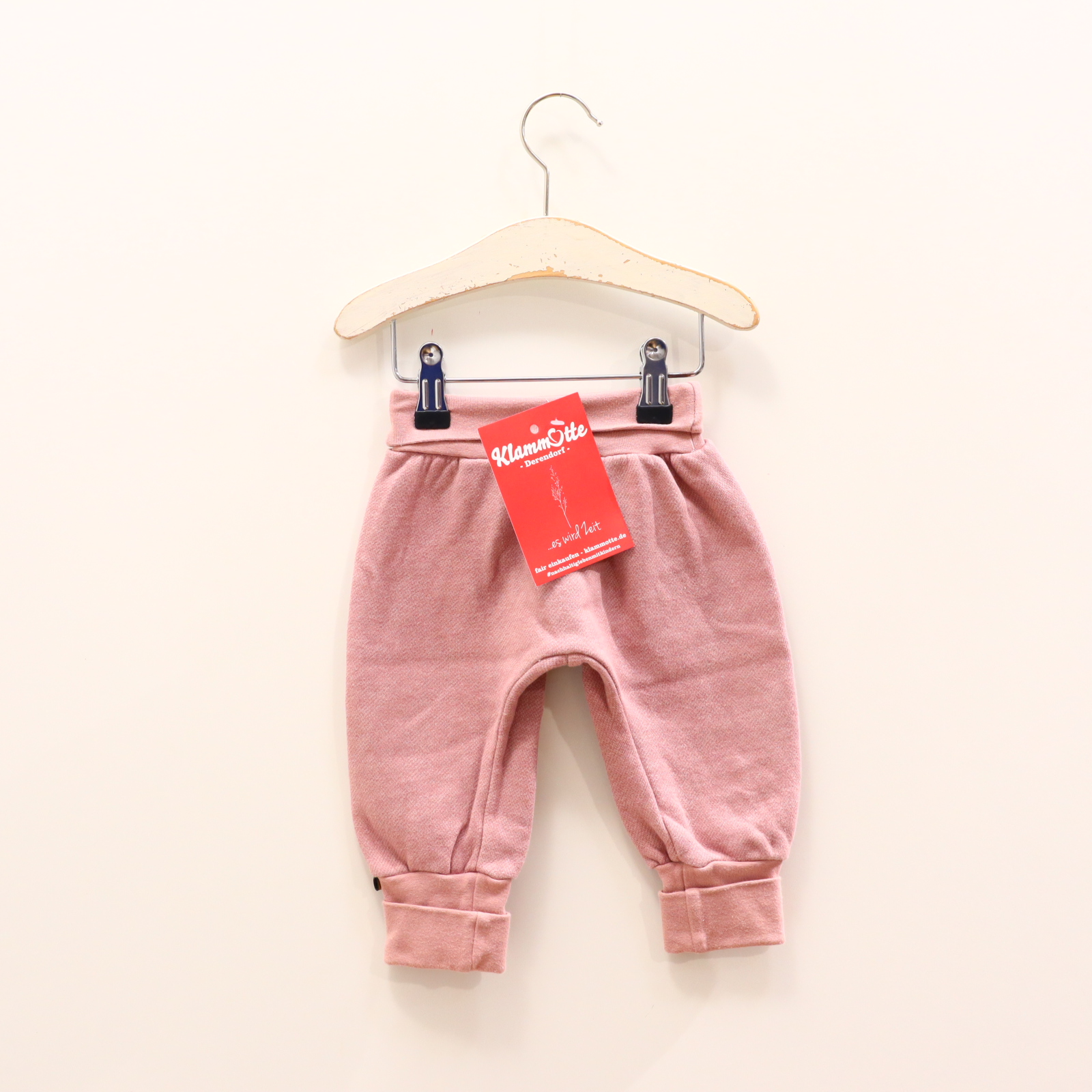 Hosen & Strampler Selfmadelabel 62/68 rosa melange Jogger/MItwachshose/Schlupfhose Baumwolle/Elasthan/Sweat Komfortbund