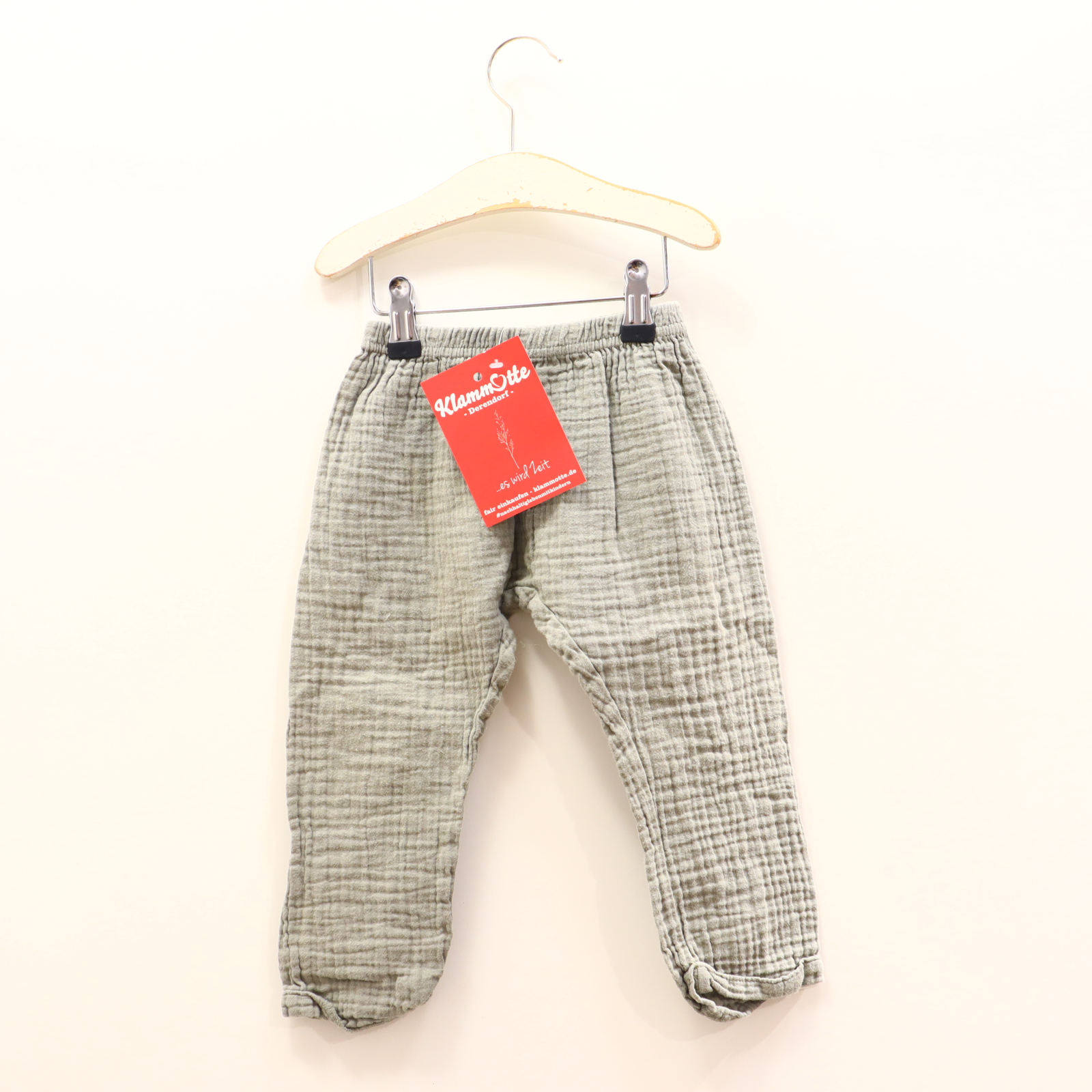 Hose MaxiMo 86/92 Schlupfhose salbei Gummibandzug Musselin