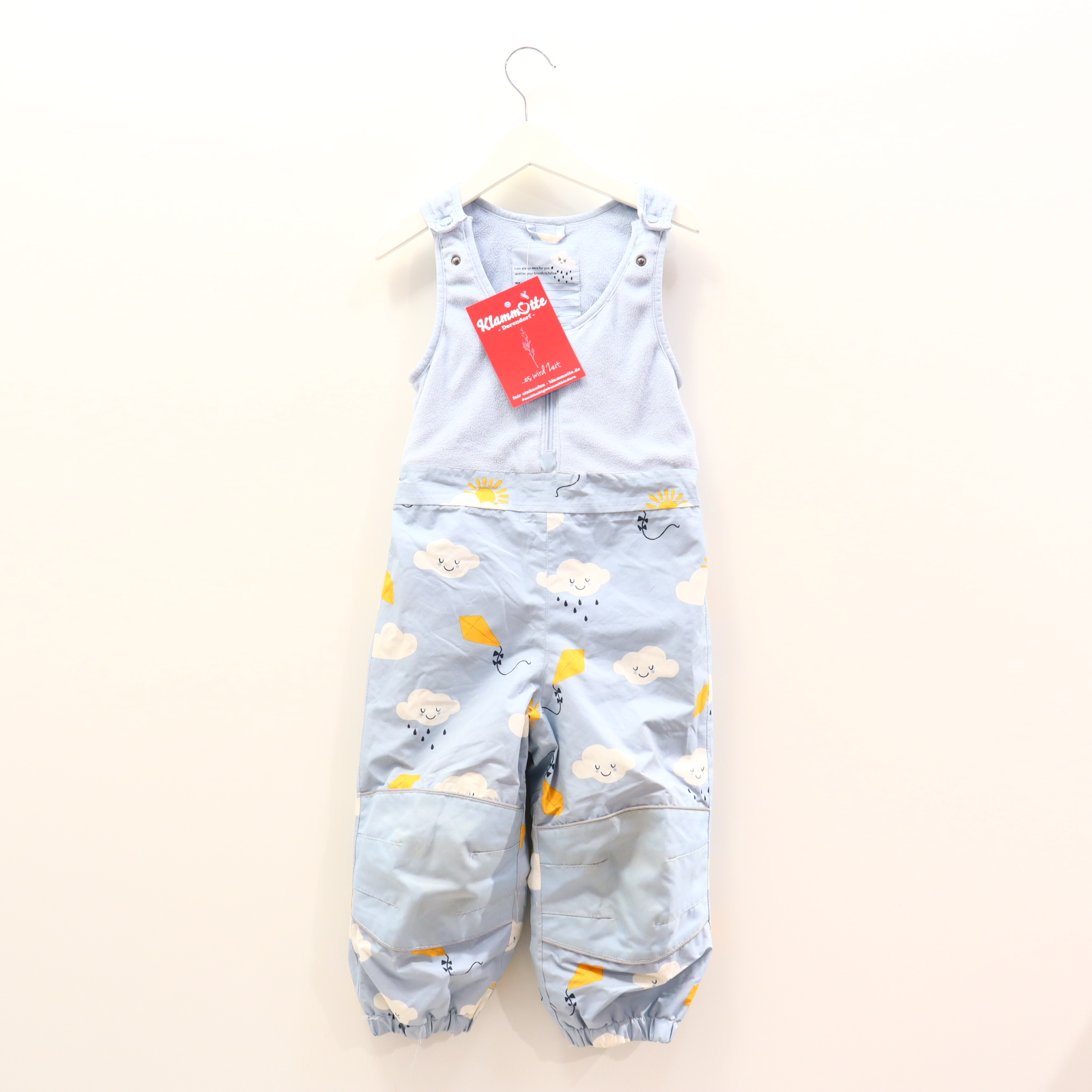 Schneeanzüge & mehr TCM 86/92 hellblau Alloverprint verstärkte Po und Knie! Latz/Schneehose leichte Schmutzränder!