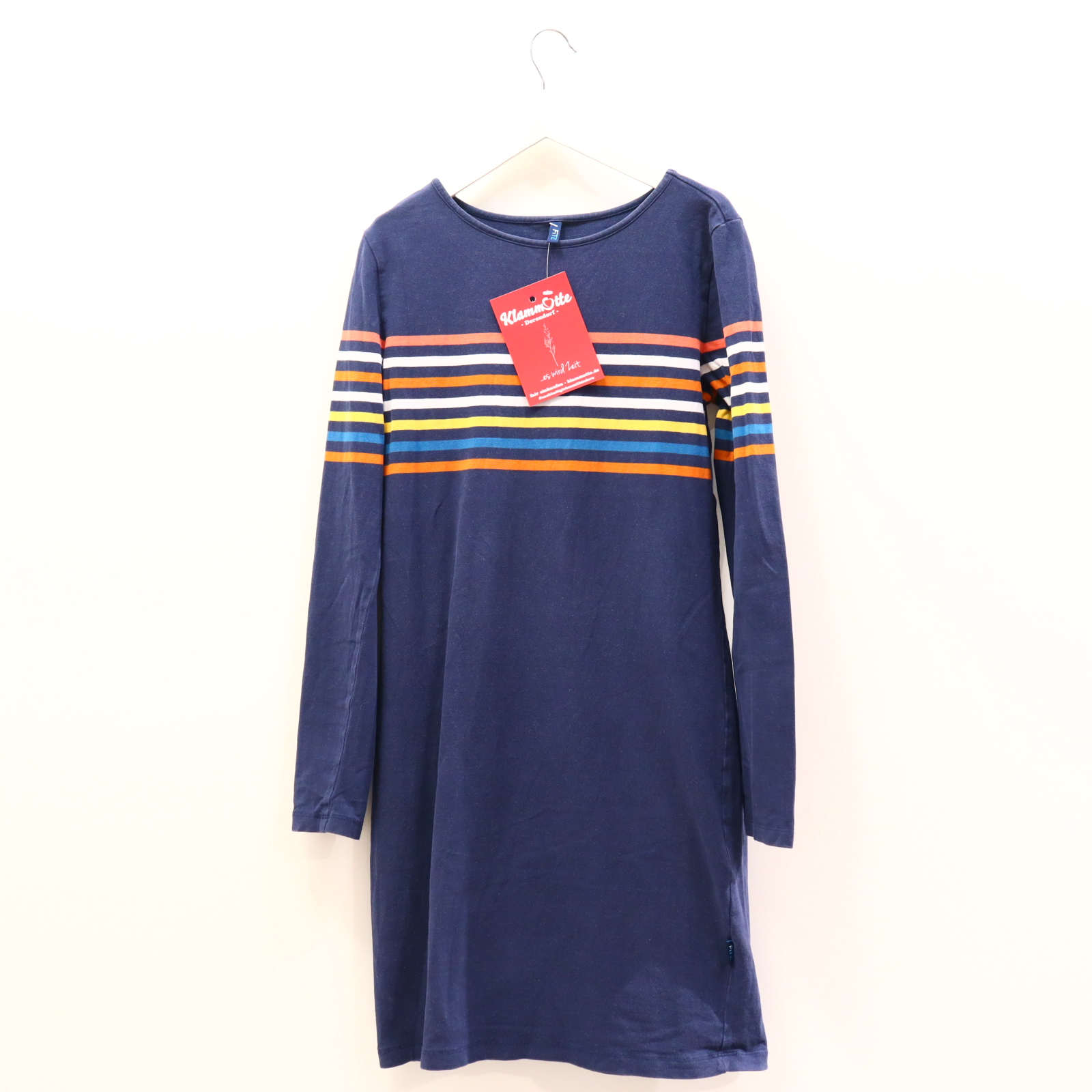 Kleider & Röcke FITZ Jerseykleid 158 blau gestreift Baumwolle/Elastan