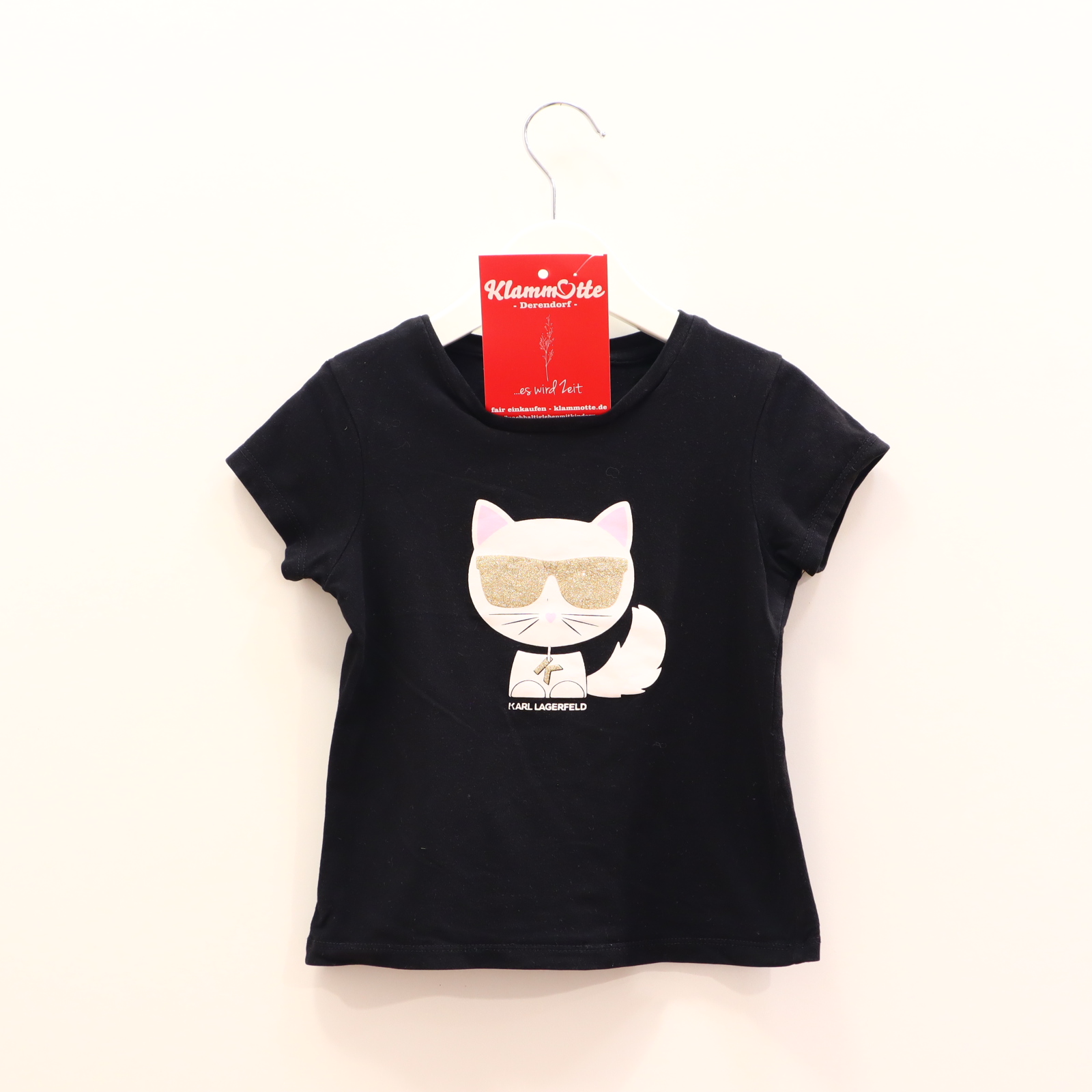 Oberteil KARL LAGERFELD 104 schwarz Logo/Print kurzarm Shirt