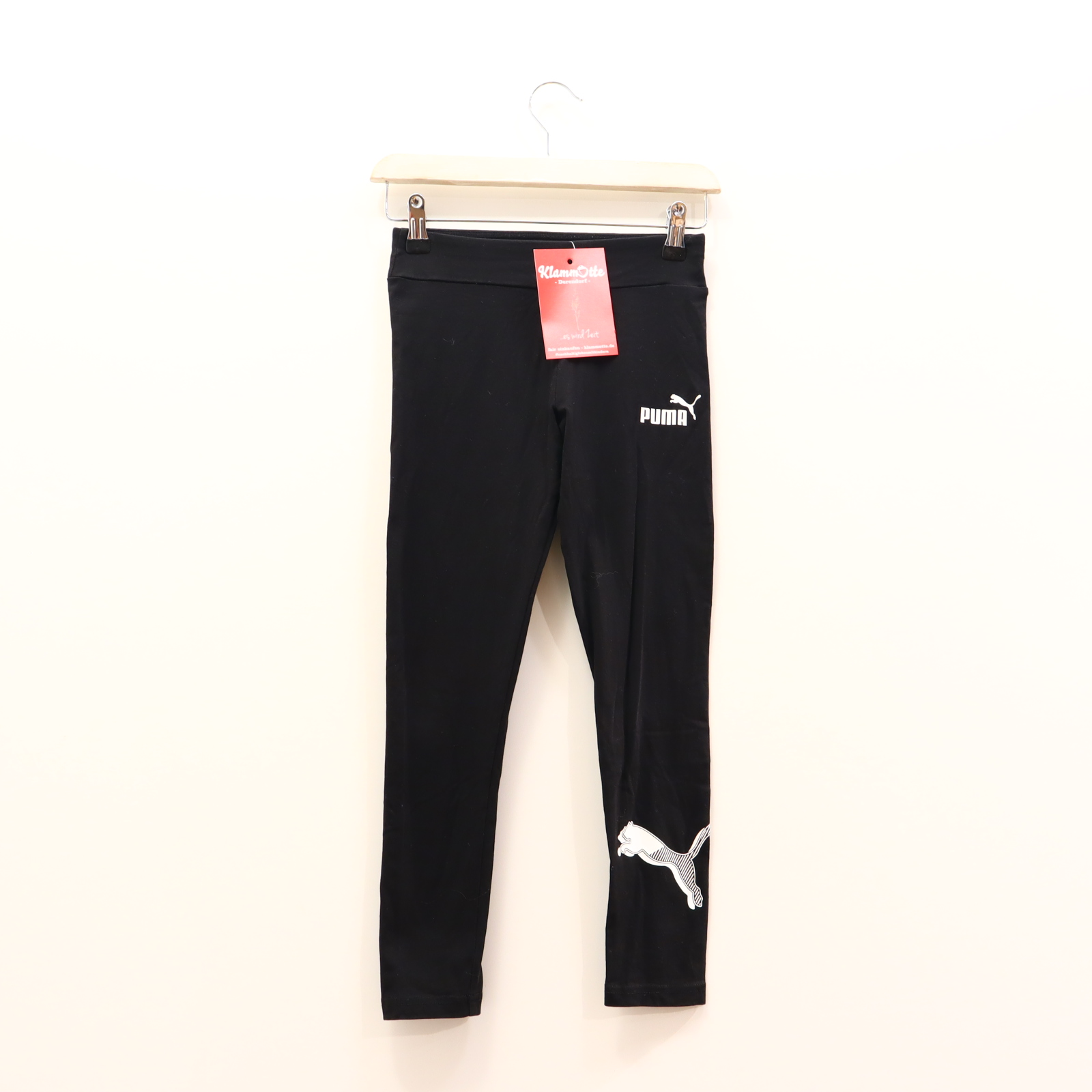 Hose PUMA Legging/Sporttights 140 schwarz Logo/Print Jersey Gummibandzug