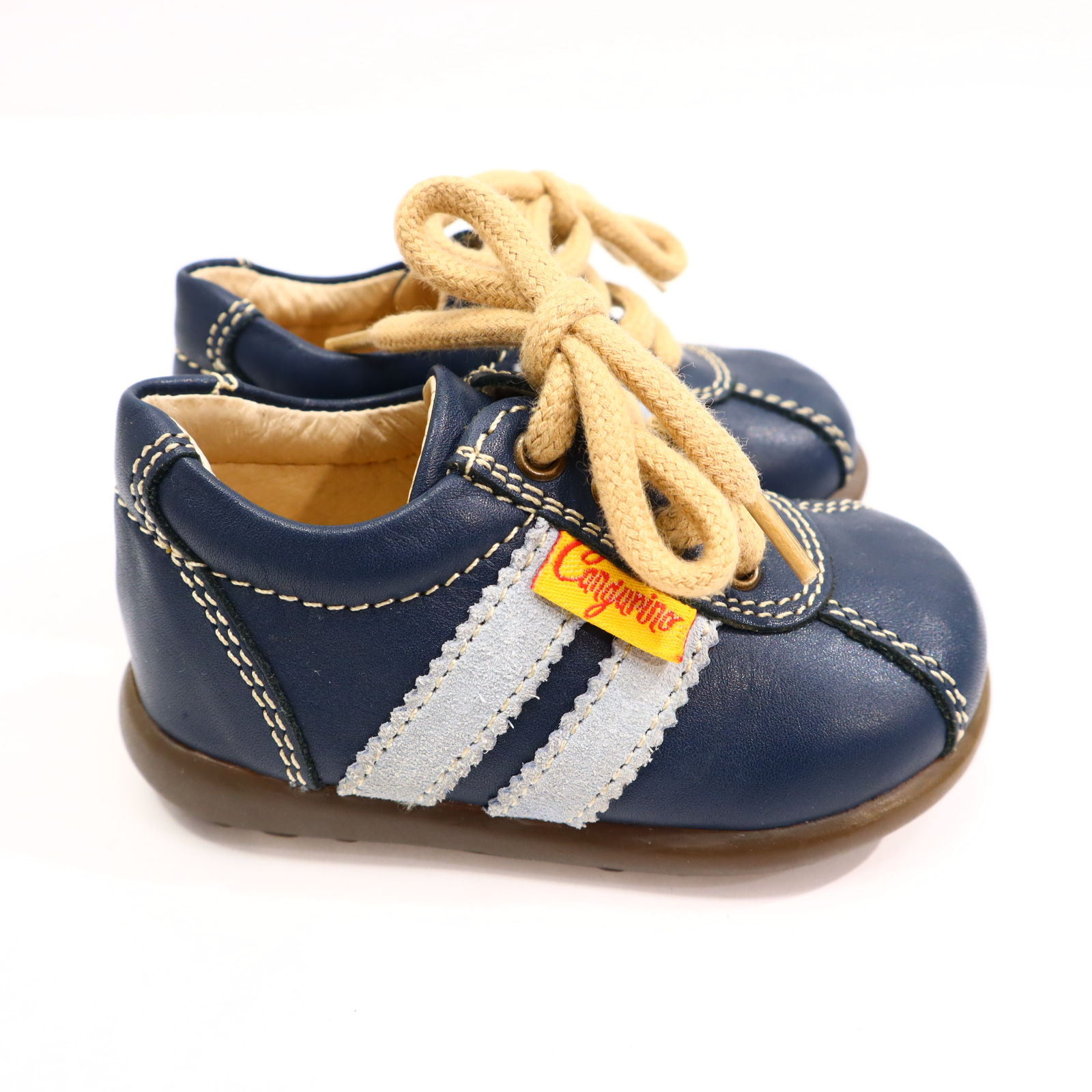 Halbschuhe Gangurino Schnürschuh 20 blau Leder