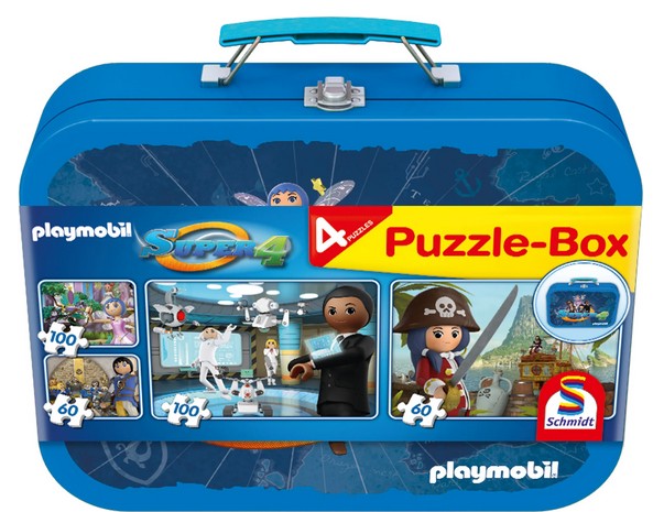 Bücher & Co Playmobil Super 4 Schmidt Spiele Puzzle Koffer