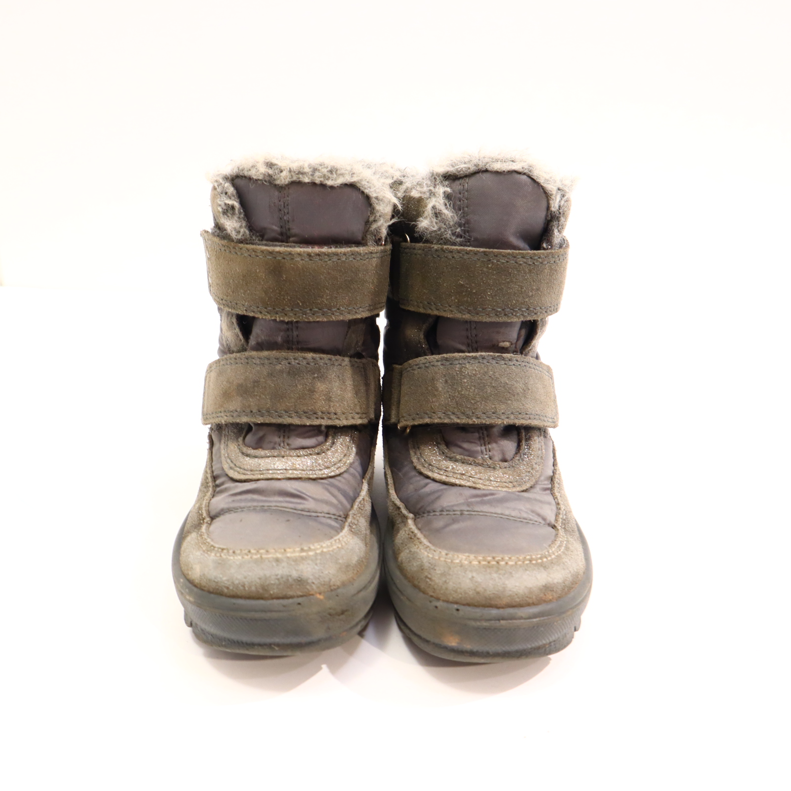 Halbschuhe SuperFit Boots/Klett 26 grau GORETEX Herbst/Winter leichte gleichmäßige Ablaufspuren gefüttert