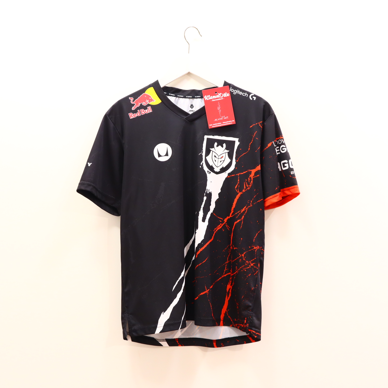Oberteil Gr. 170 kurzarm/Sportshirt/Trikot schwarz Polyester Logo/Print G2 ESPORTS