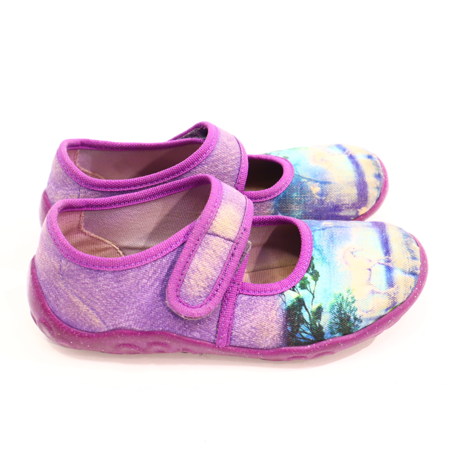 Hausschuhe/Wasserschuhe SuperFit 29 lila/mint Ballerina/Pantoffel