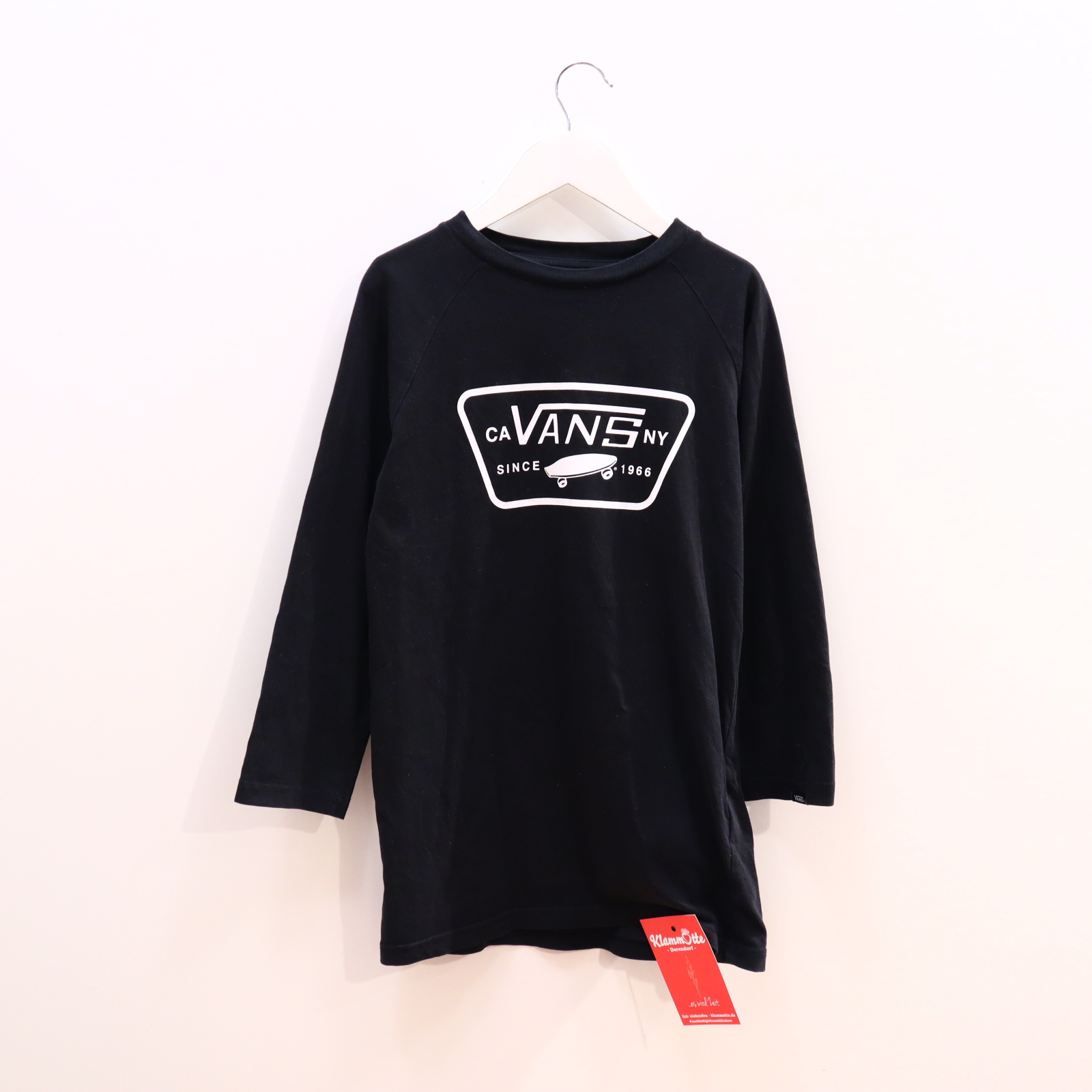 Oberteil VANS Gr. 152/Gr. 158/Gr. 164 langarm Shirt schwarz Baumwolle Logo/Print