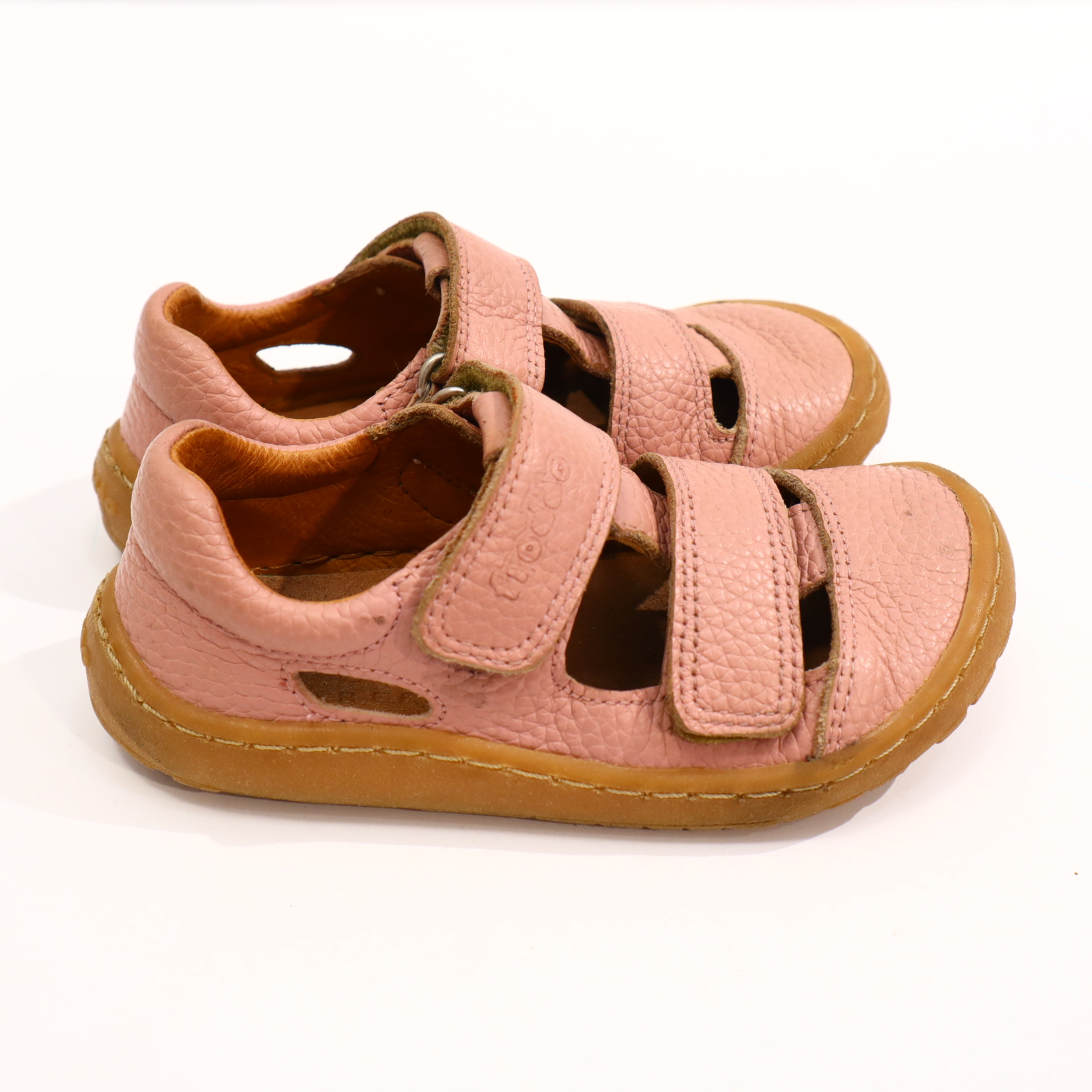 Sandalen froddo 25 rosa Leder leichte gleichmäßige Ablaufspuren Barfußschuhe