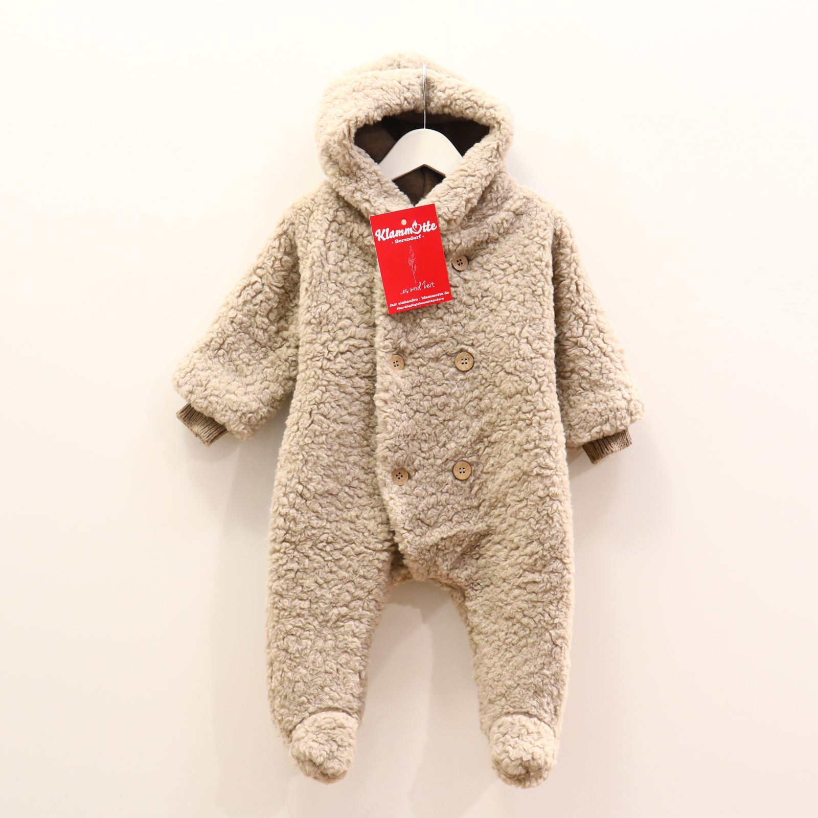 Jacken & Overalls 1+ in the family Fleeceoverall 74 taupe Polyester/Teddy/Wolle/Acryl