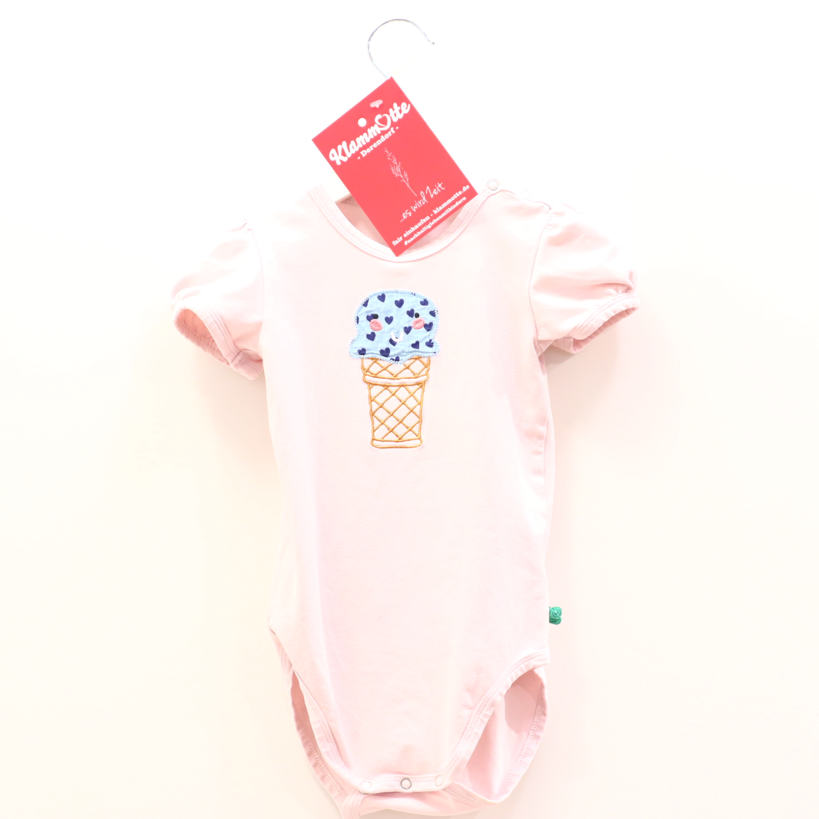 Body Fred's World 86 rosa kurzarm Applikation/Volants Baumwolle/Elasthan
