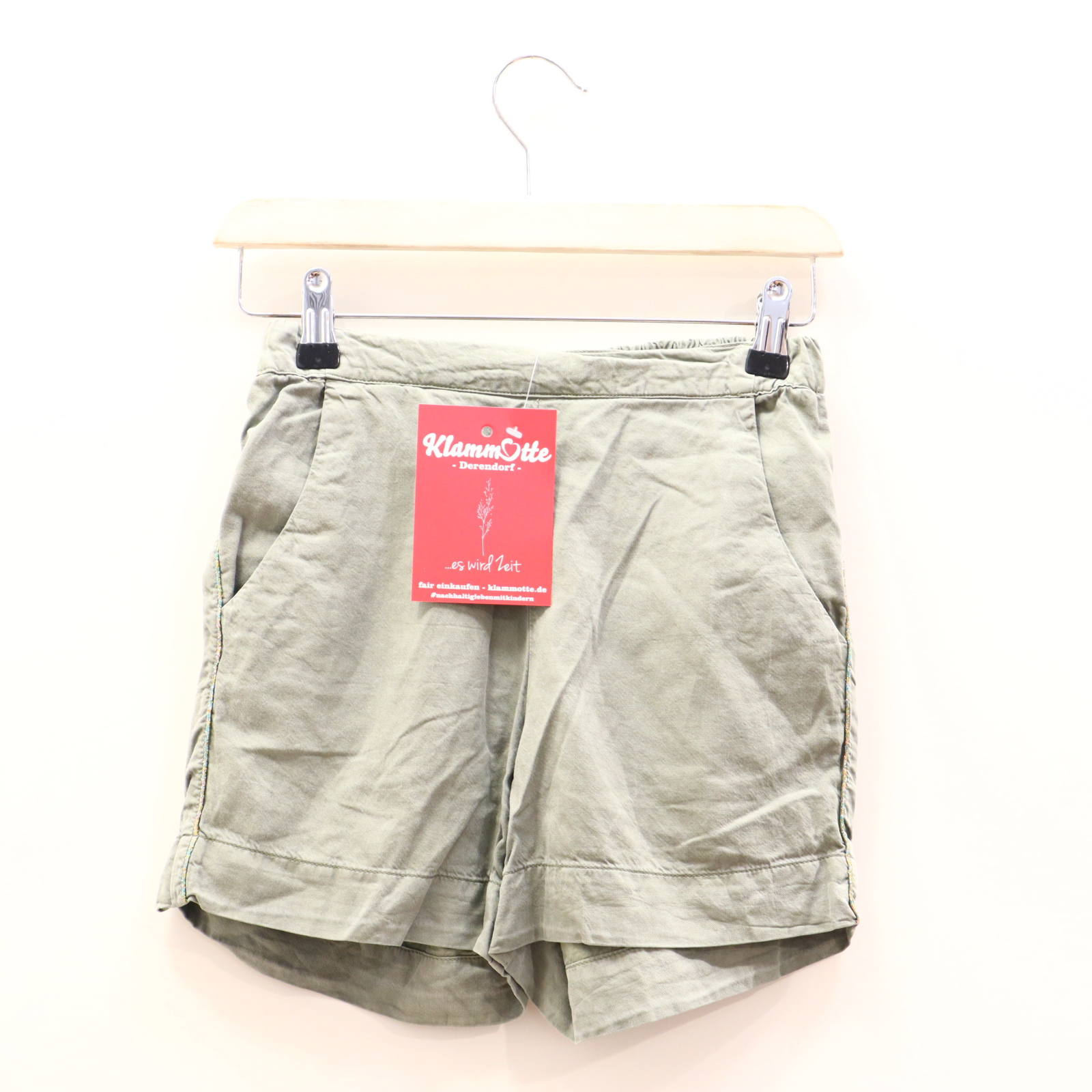 Hose Bellerose Short 152 salbei Borde Baumwolle/Lyocell Gummibandzug
