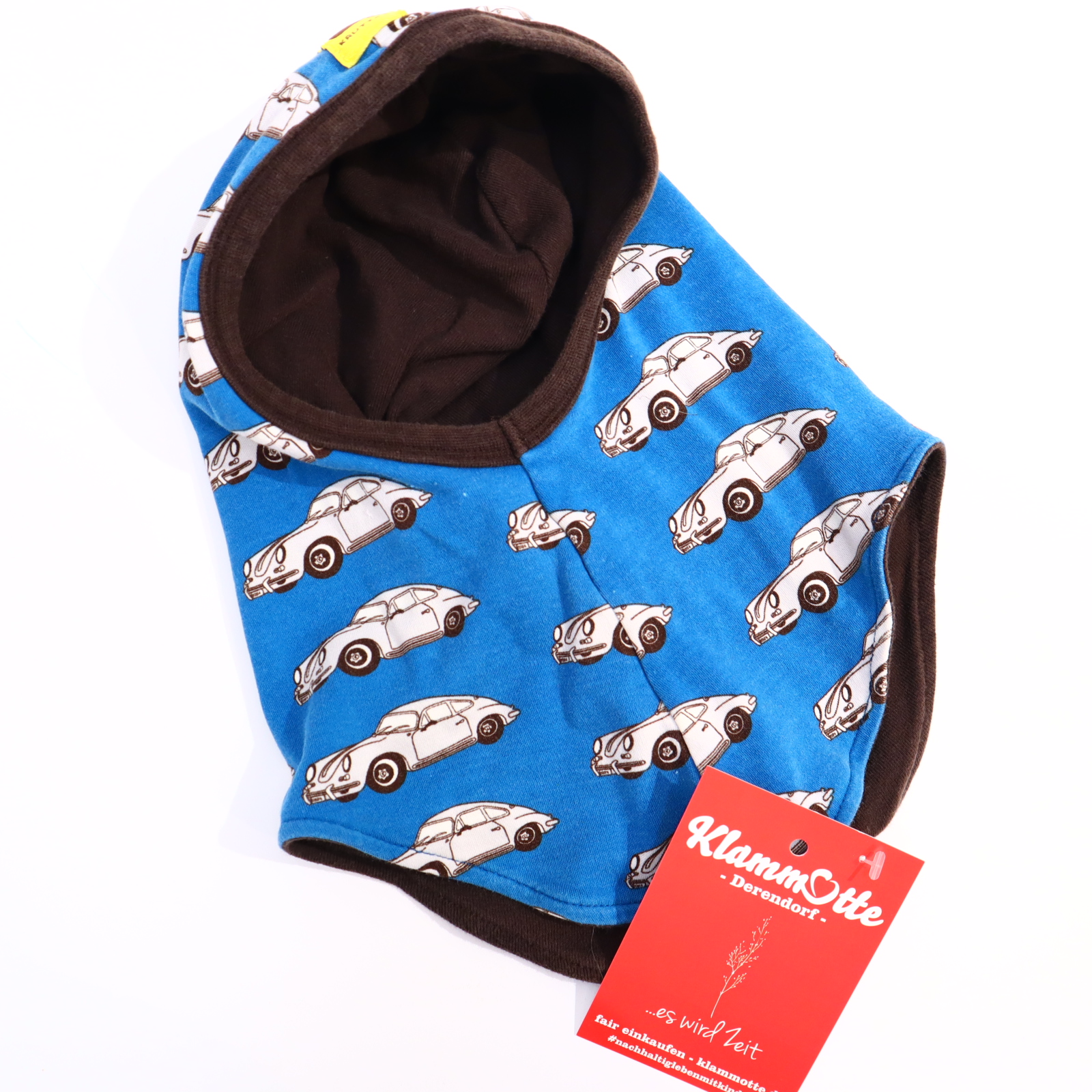 Oberteil KRUTTER Gr. 110/Gr. 116 Schalmütze braun/Petrol Doublelayer/Jersey Alloverprint