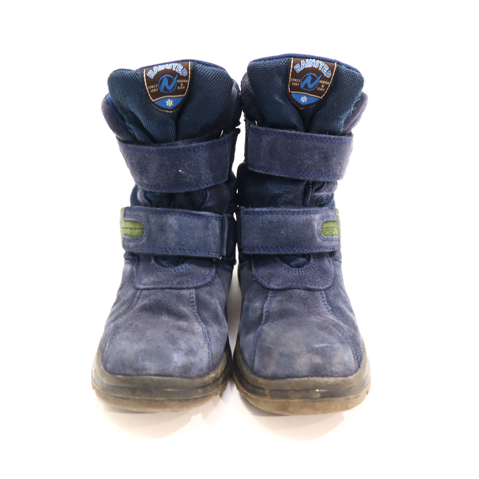 Halbschuhe Naturino Boots/Klett 33 blau/grün RAIN STEP/Wildleder Schurwolle Herbst/Winter leichte gleichmäßige Ablaufspuren