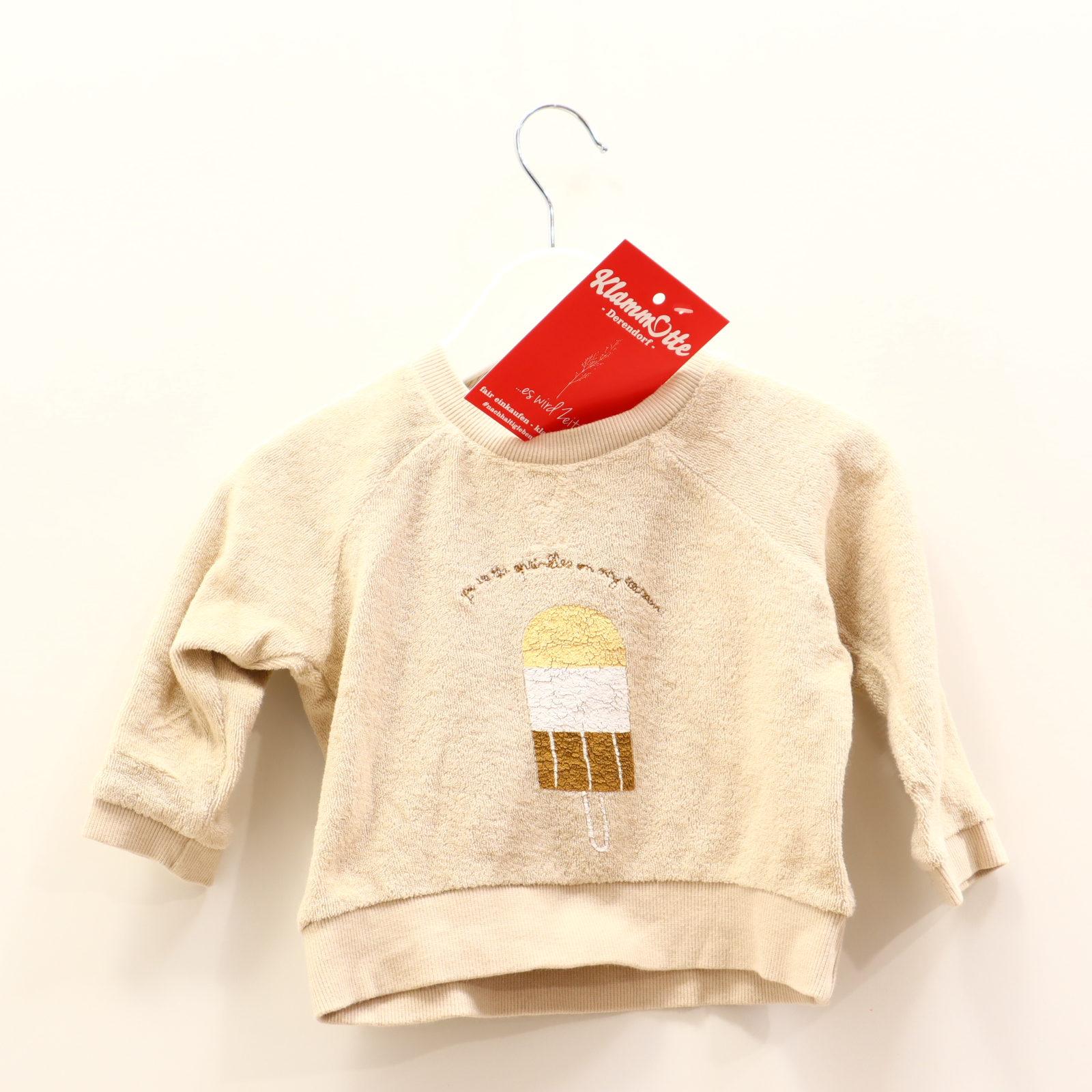 Oberteil MONSIEUR MINI 68 creme Print Sweatshirt Baumwolle/Frottee