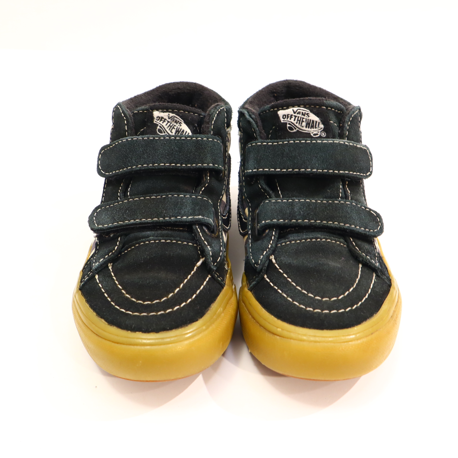 Halbschuhe VANS Klett/Mid/Sneaker 32 schwarz/weiß Canvas/Wildleder/PRIMALOFT Herbst/Übergang leichte gleichmäßige Ablaufspuren