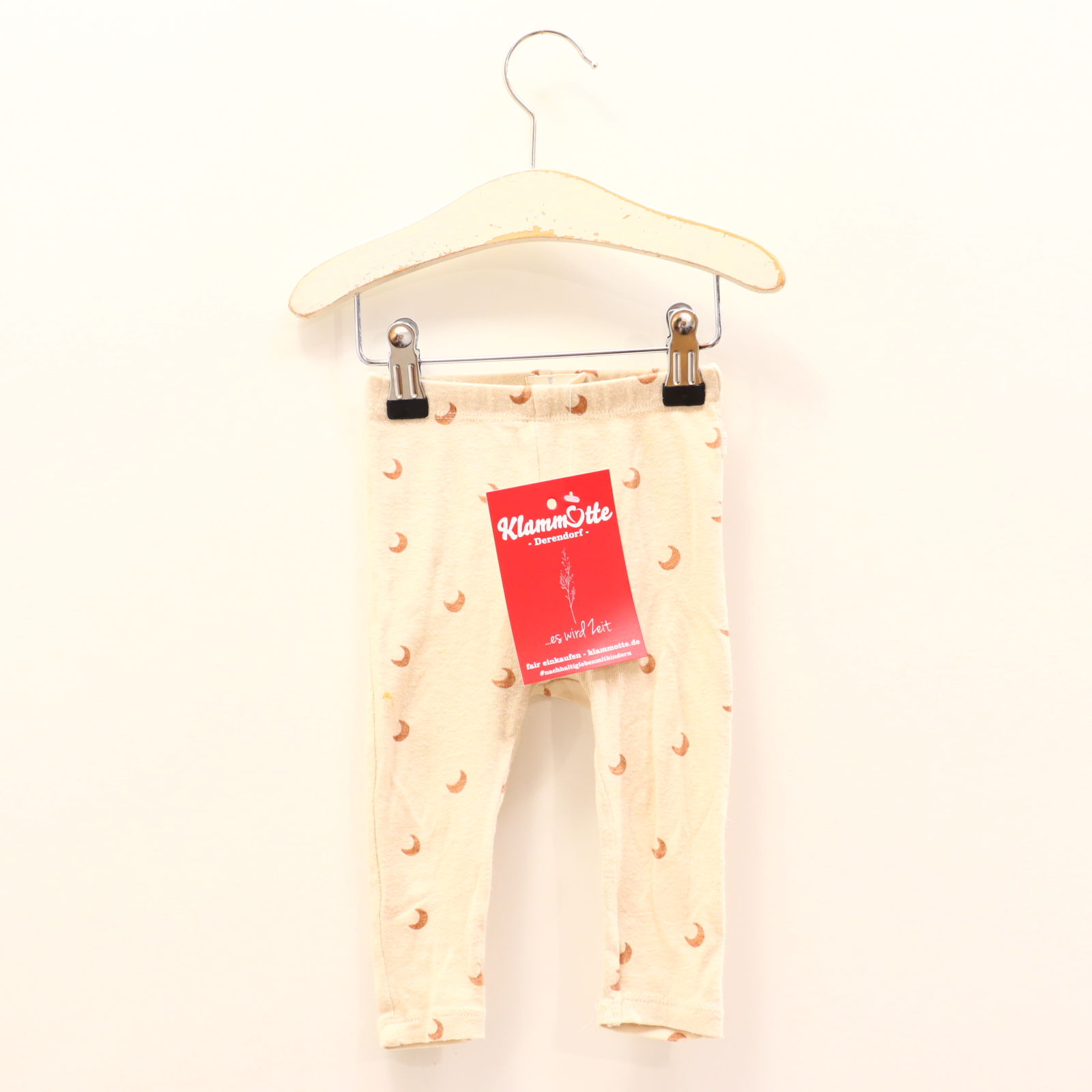 Hosen & Strampler A Tiny Story 68 creme Alloverprint Jerseyhose Bio-Baumwolle/Elasthan/Modal Gummibandzug ganz leichtes Pilling