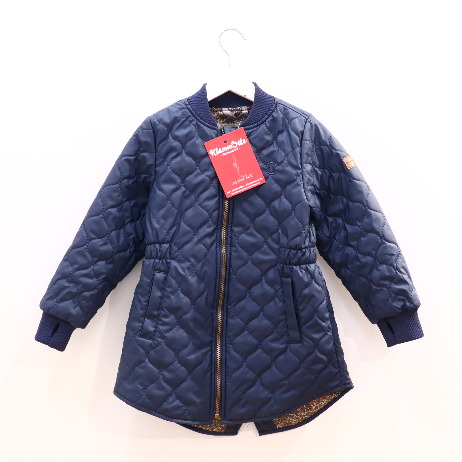 Jacke mikk-line Thermojacke 110 blau Herbst/Winter/Übergang Logo/Stickerrei