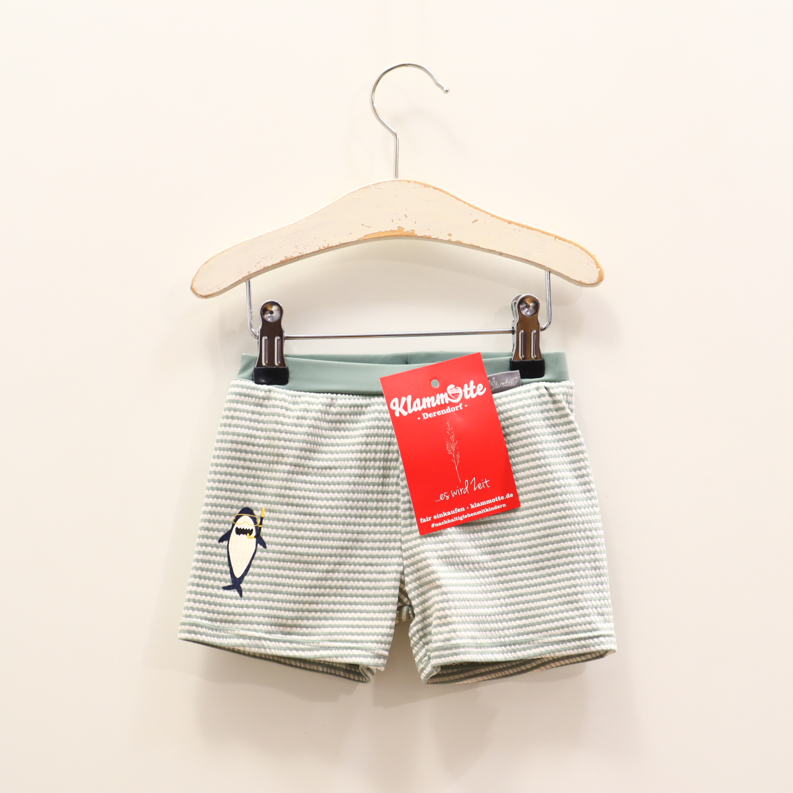 Bademode Sterntaler 86/92 salbei Streifen/Print Badehose/Badewindel Seersucker