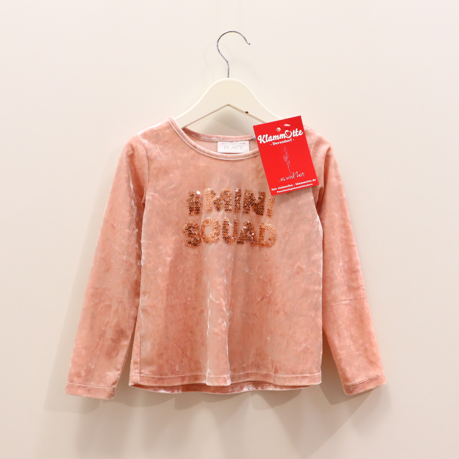 Oberteil PLACE 98 rosa Pailetten Sweatshirt Nicki