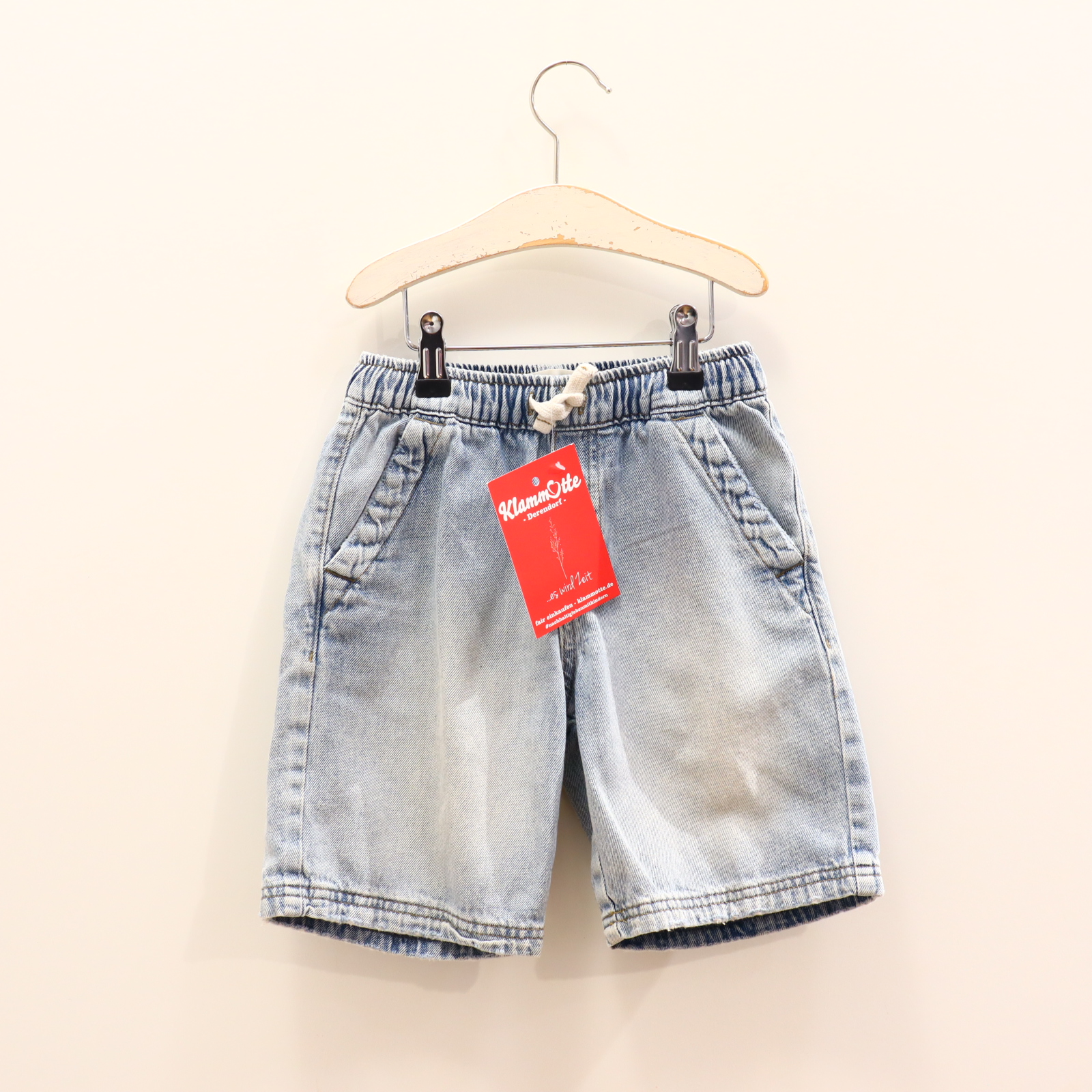 Hose ZARA 128 Jeans/Short blau Gummibandzug/Kordelzug Denim