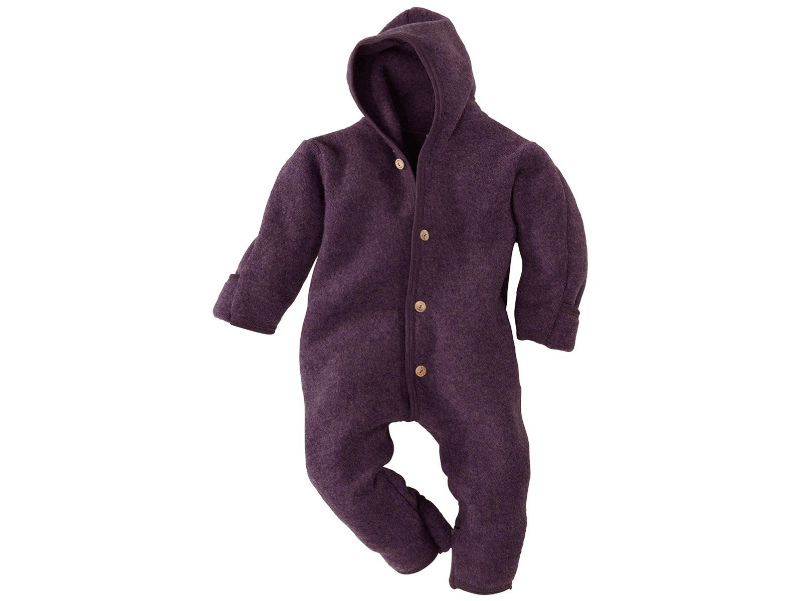 ENGEL Overall 62/68 lila-melange 100% Schurwolle (kbT)/Wollfleece