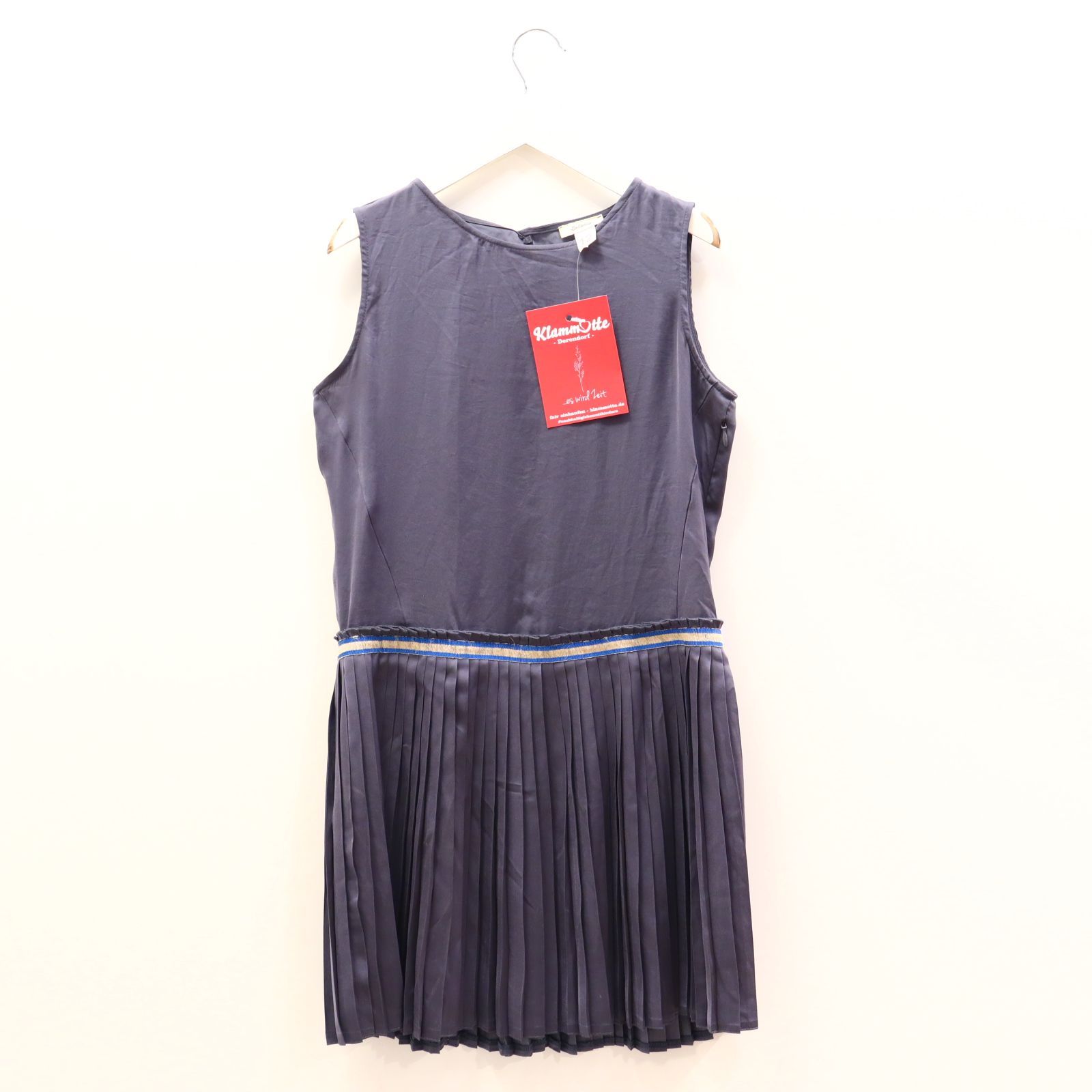 Kleider & Röcke Bellerose Blisseekleid 152 grau Borde Polyester Reißverschluß