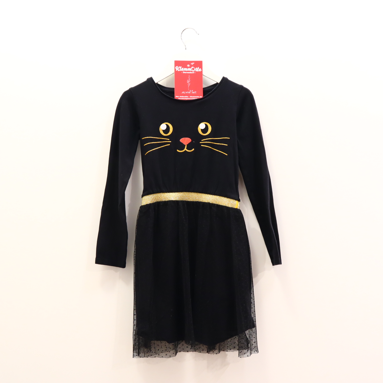 Kleider & Röcke LEMON BERET Jerseykleid/Tüllkleid 116 schwarz gepunktet/Motiv/Print