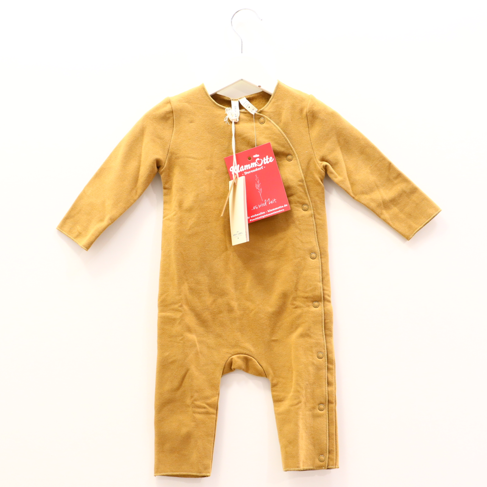 Hosen & Strampler GRAY LABEL 68 peanut Einteiler ohne Fuß Bio-Baumwolle/Elasthan/Sweat seitlich durchgehend geknöpft Innen angerauht! NEU!