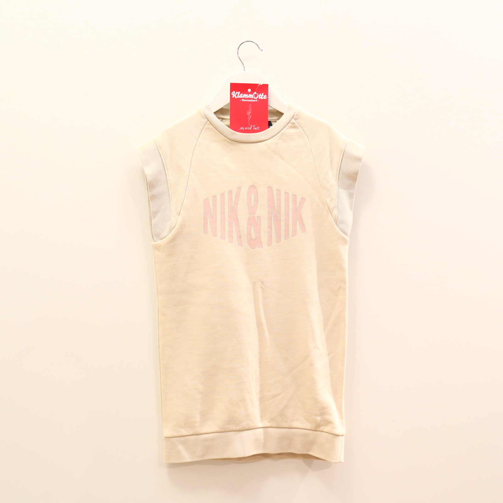 Kleider & Röcke NIK & NIK Sweatkleid 128 sand Logo/Print Baumwolle/Polyester