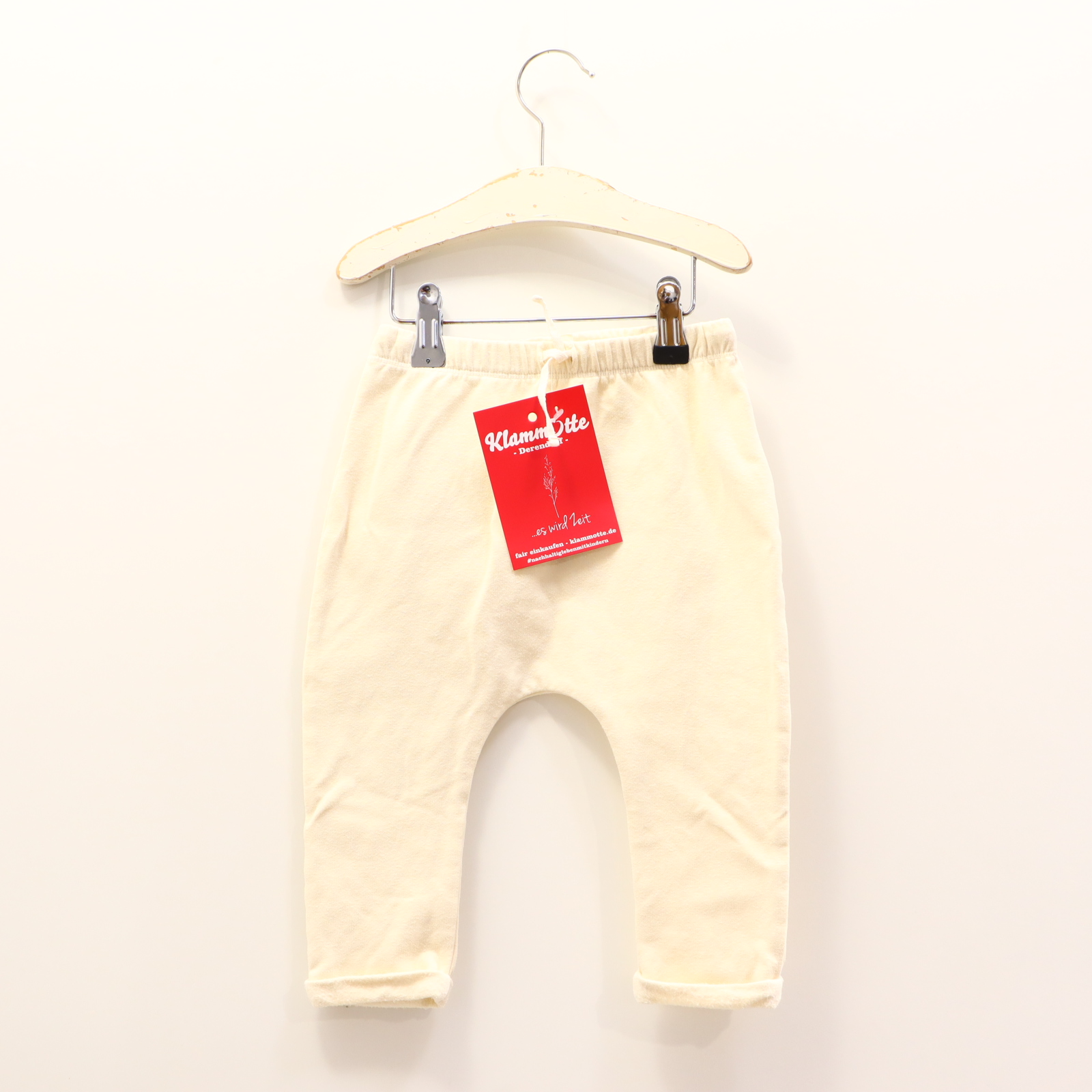 Hosen & Strampler GRAY LABEL 80/86 creme Jogger Bio-Baumwolle/Elasthan/Sweat Gummibandzug/Kordelzug