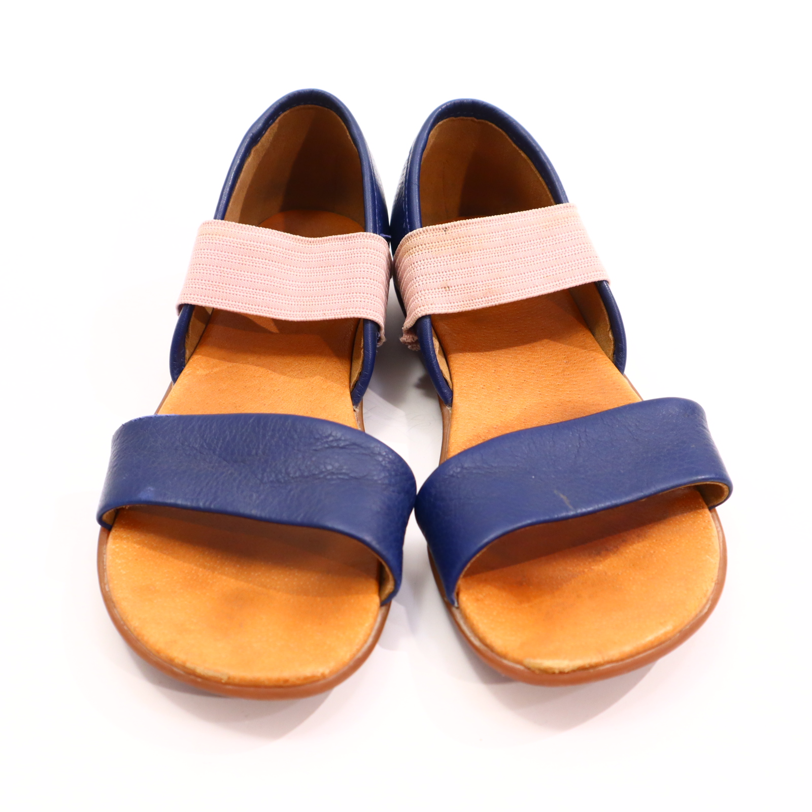 Sandalen CAMPER 34 blau/rosa Leder leichte gleichmäßige Ablaufspuren