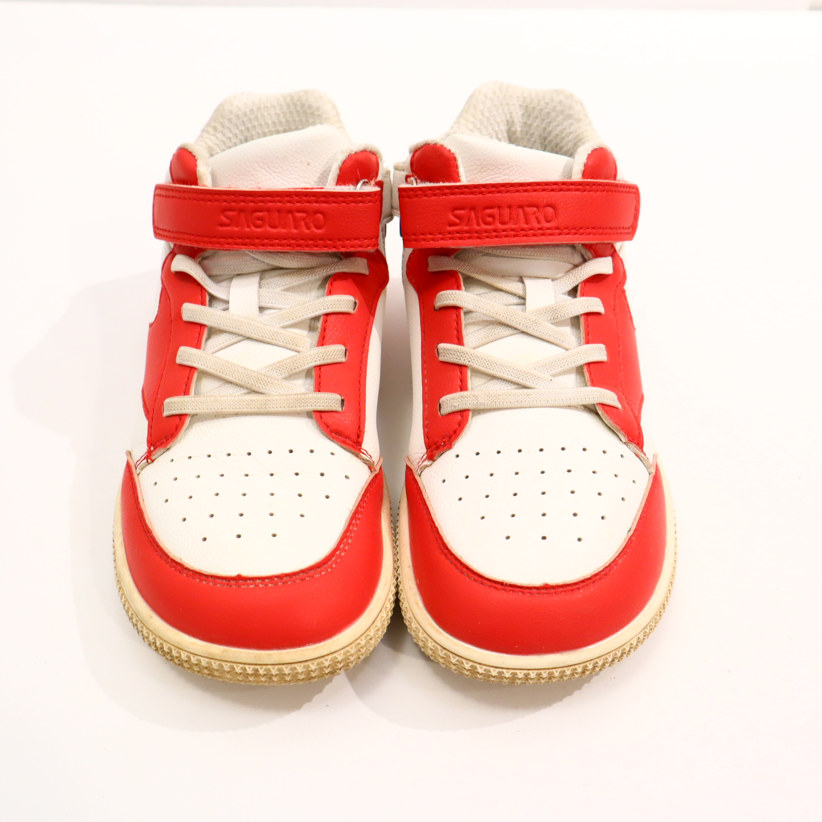 Halbschuhe SAGUARO Barfußschuhe/Klett/Sneaker 34 rot/weiß sehr gut