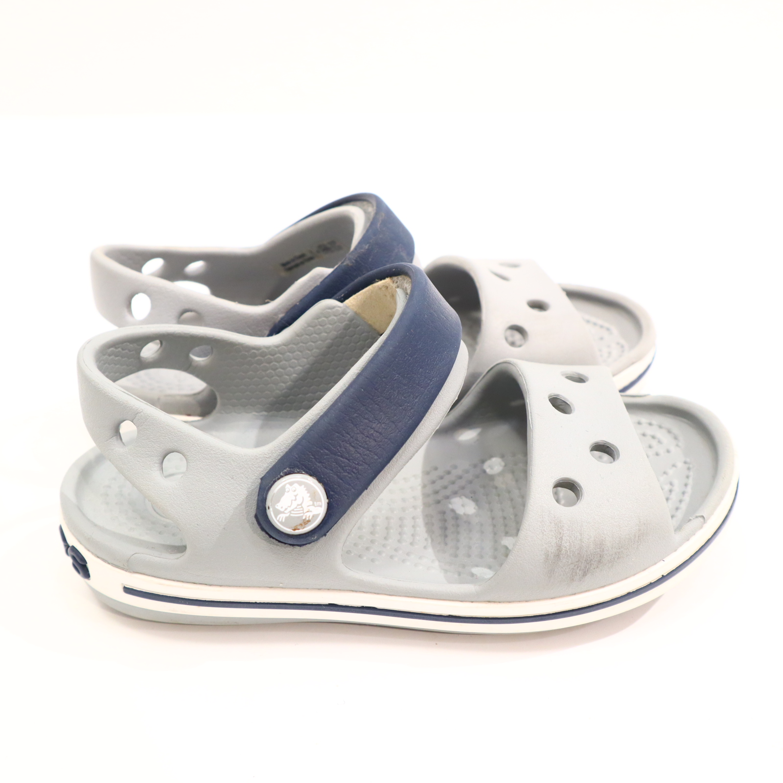 Sandalen CROCS 24/25 blau/grau leichte gleichmäßige Ablaufspuren