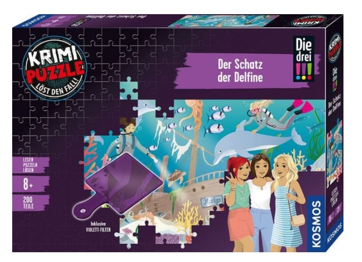 Spiele Krimipuzzles KOSMOS Die drei !!! Der Schatz der Delfine