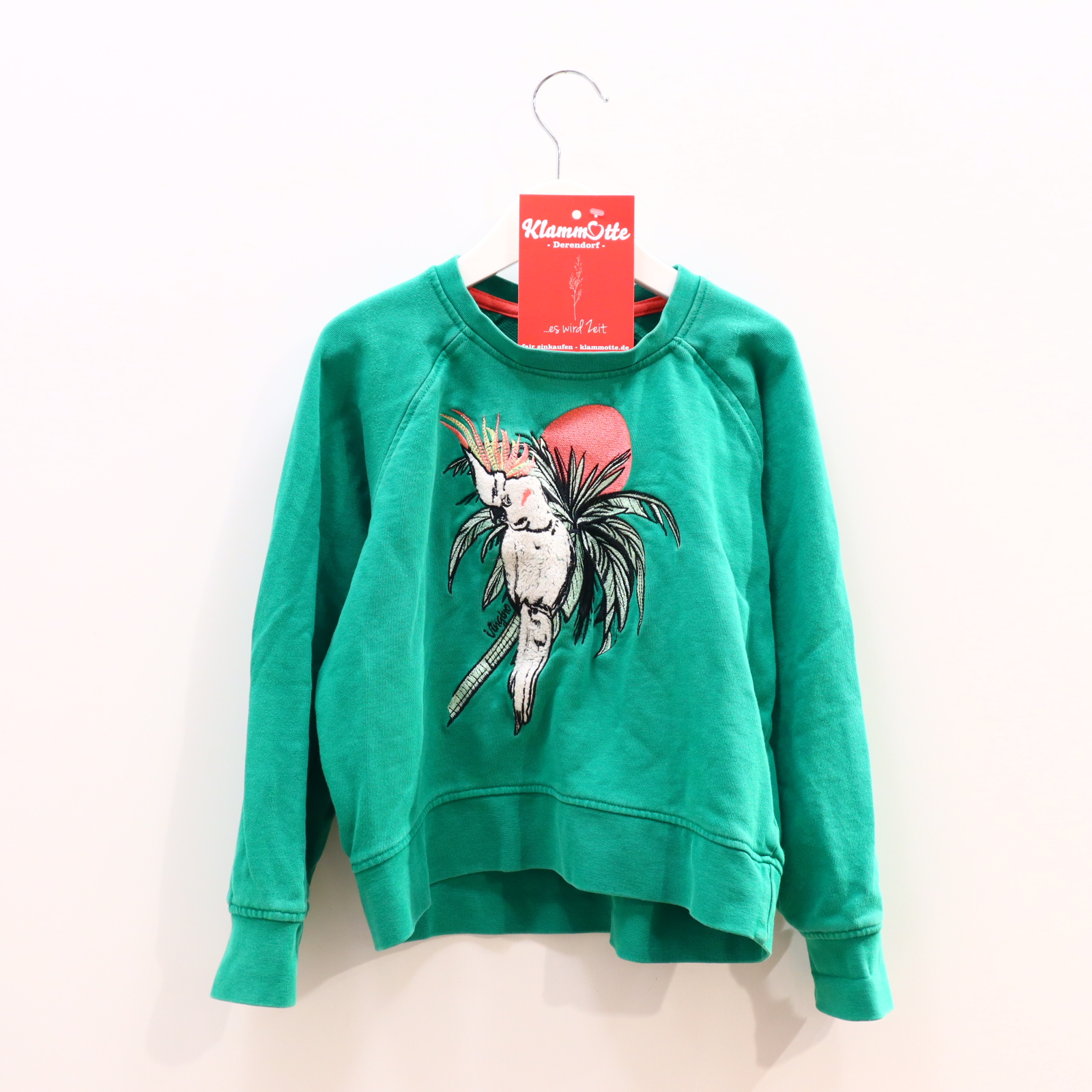 Oberteil VINGINO 128 grün Applikation Sweatshirt