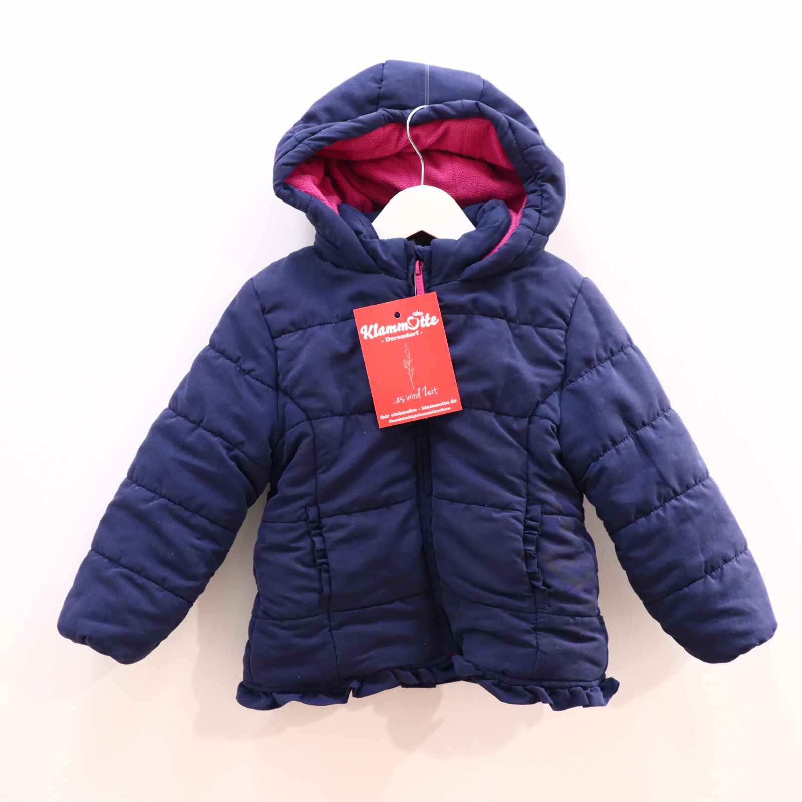 Jacke dm Steppjacke 98 blau Herbst/Winter Fleecefutter