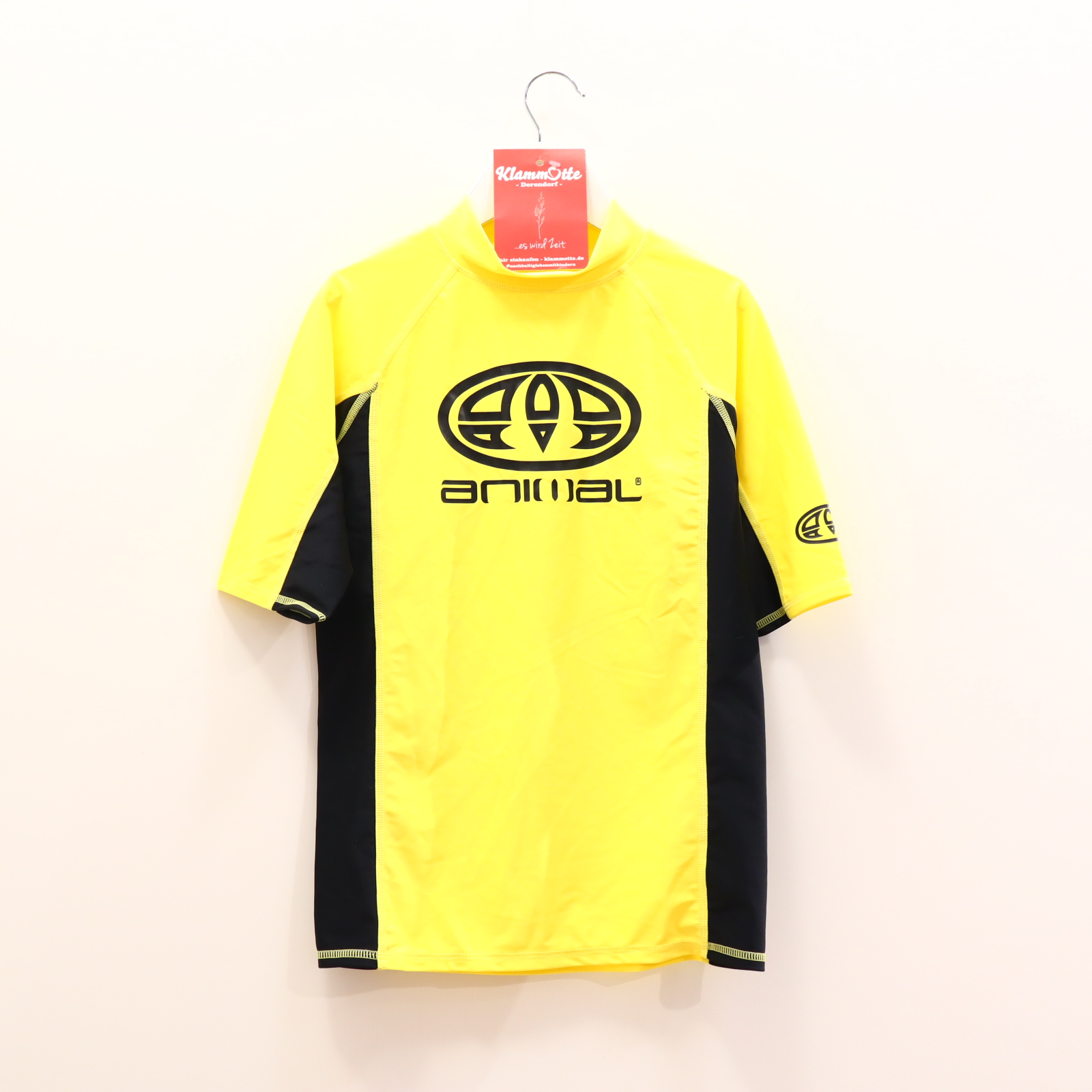 Bademode animal 146/152 gelb/schwarz Print/Logo kurzarm/UV-Shirt UPF 50+