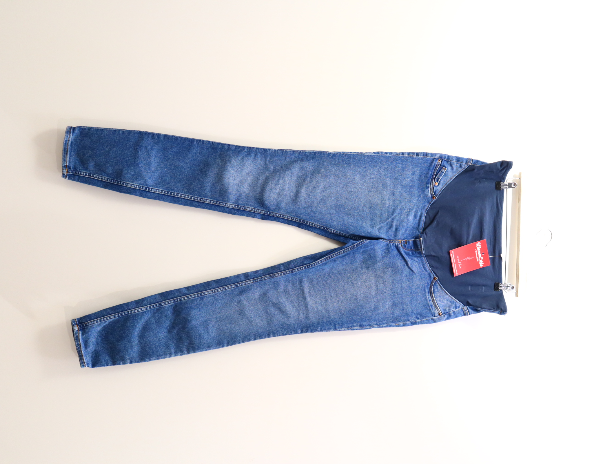 Hose H&M L/42/44 Jeans Super Skinny blau denim High rib