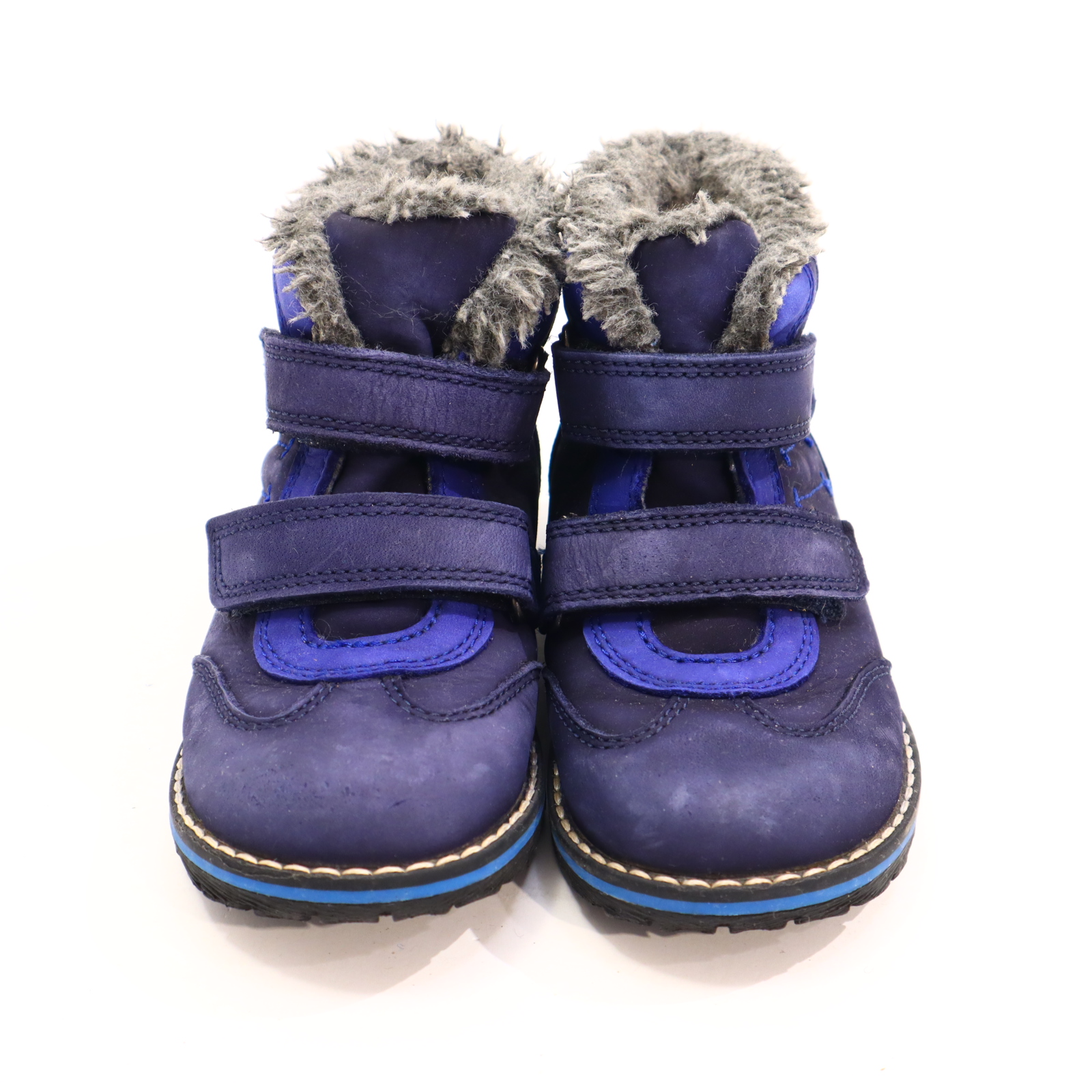 Halbschuhe Elefanten Boots/Klett 24 M blau Leder Herbst/Winter sehr gut gefüttert