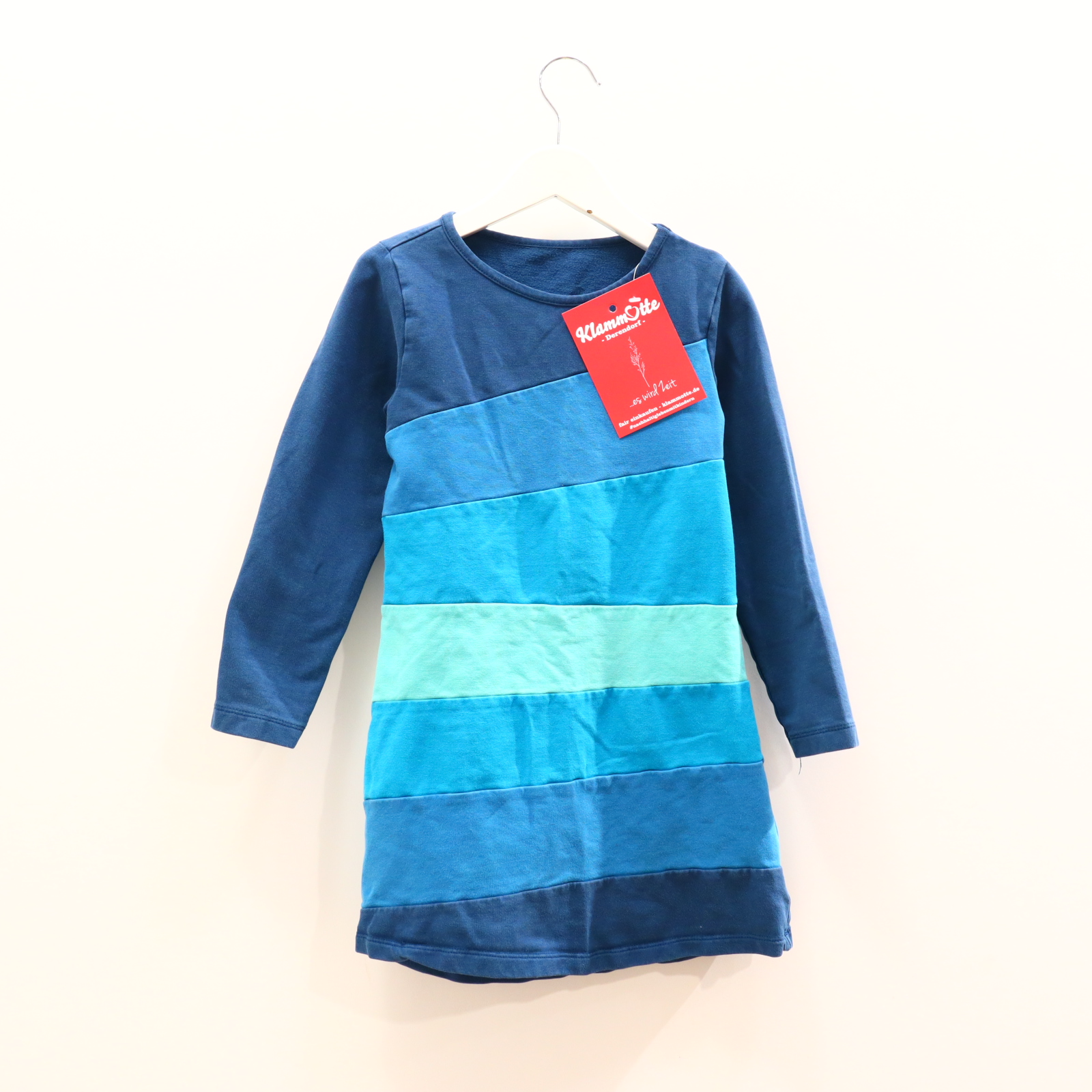 Kleider & Röcke Jako-O Sweatkleid 116/122 türkis Colour Blocking Baumwolle/Elastan