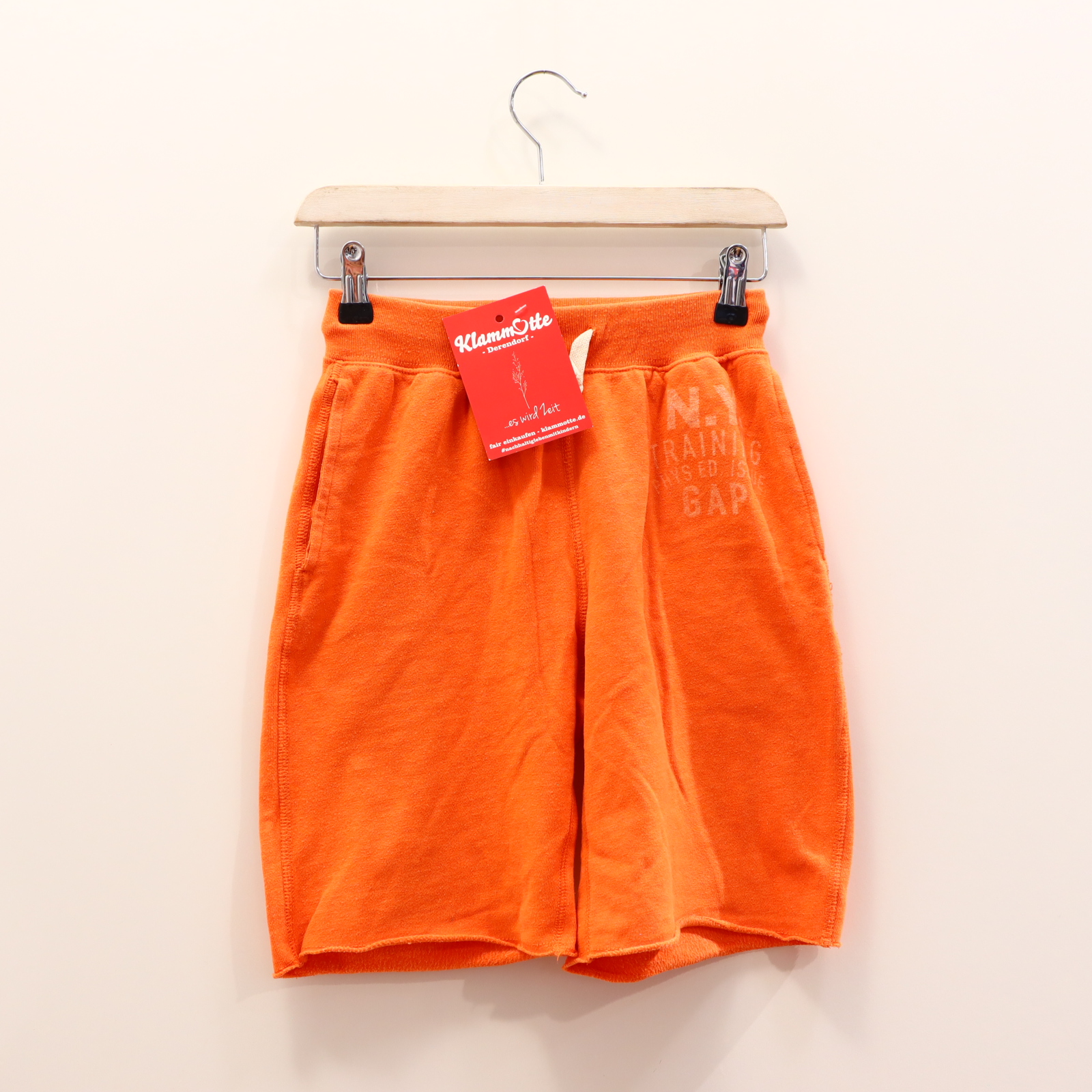 Hose GAP 128 Jeans/Short orange Logo/Print Gummibandzug/Kordelzug Baumwolle/Polyester/Sweat