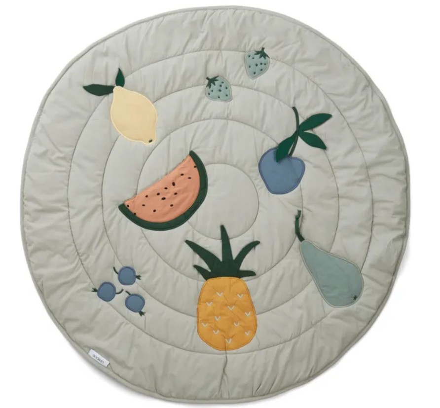 Betten Krabbeldecke/Spieldecke LIEWOOD Biobaumwolle bunt/salbei