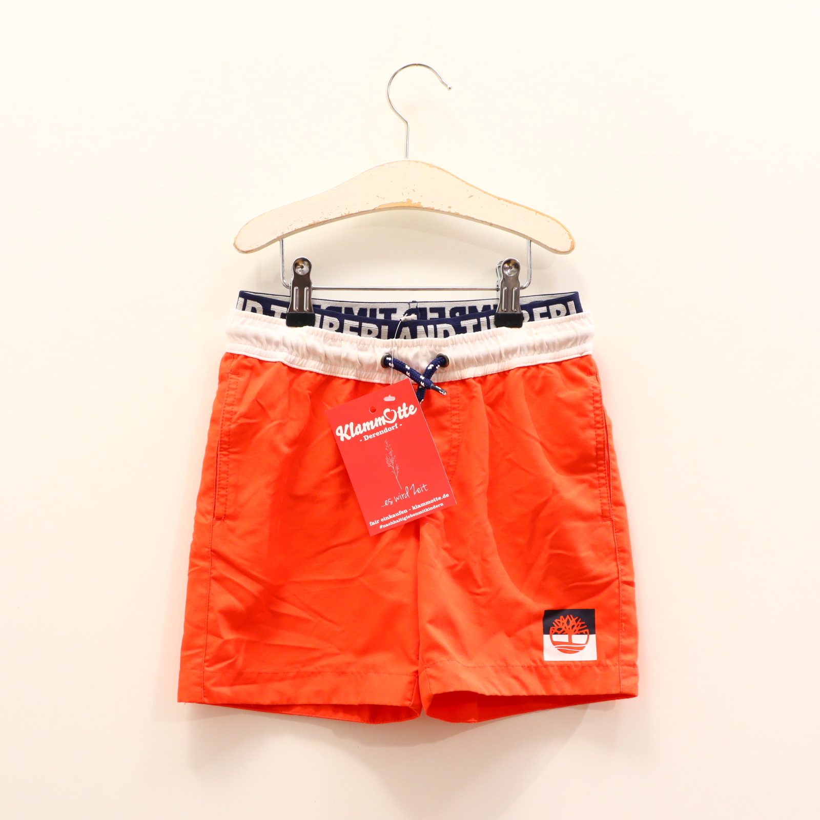 Bademode TIMBERLAND 128 orange Print/Logo Badeshorts Meshfutter